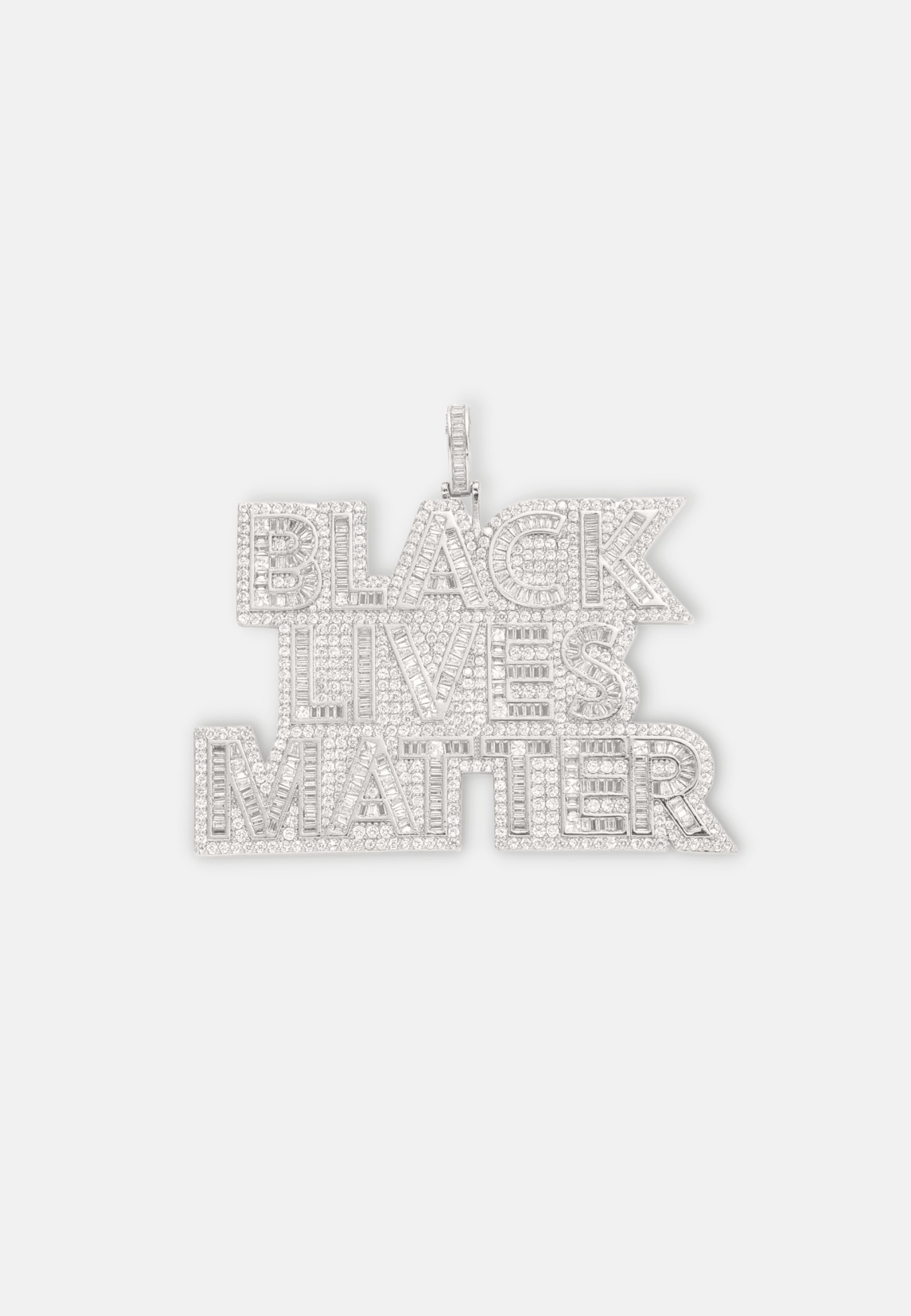 Hillenic Silver Iced BLM Pendant