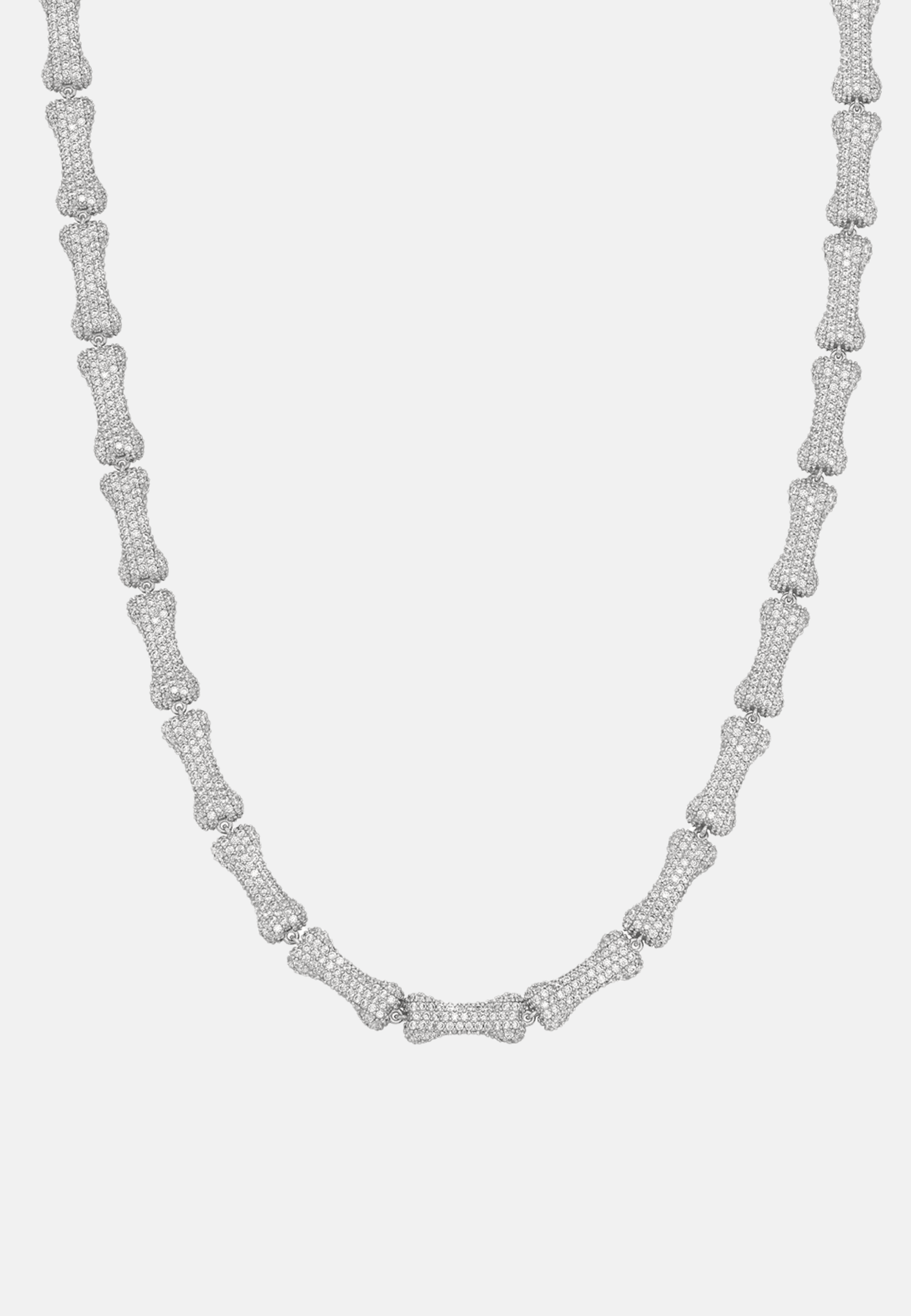 Hillenic Silver 7mm Iced Bone Chain