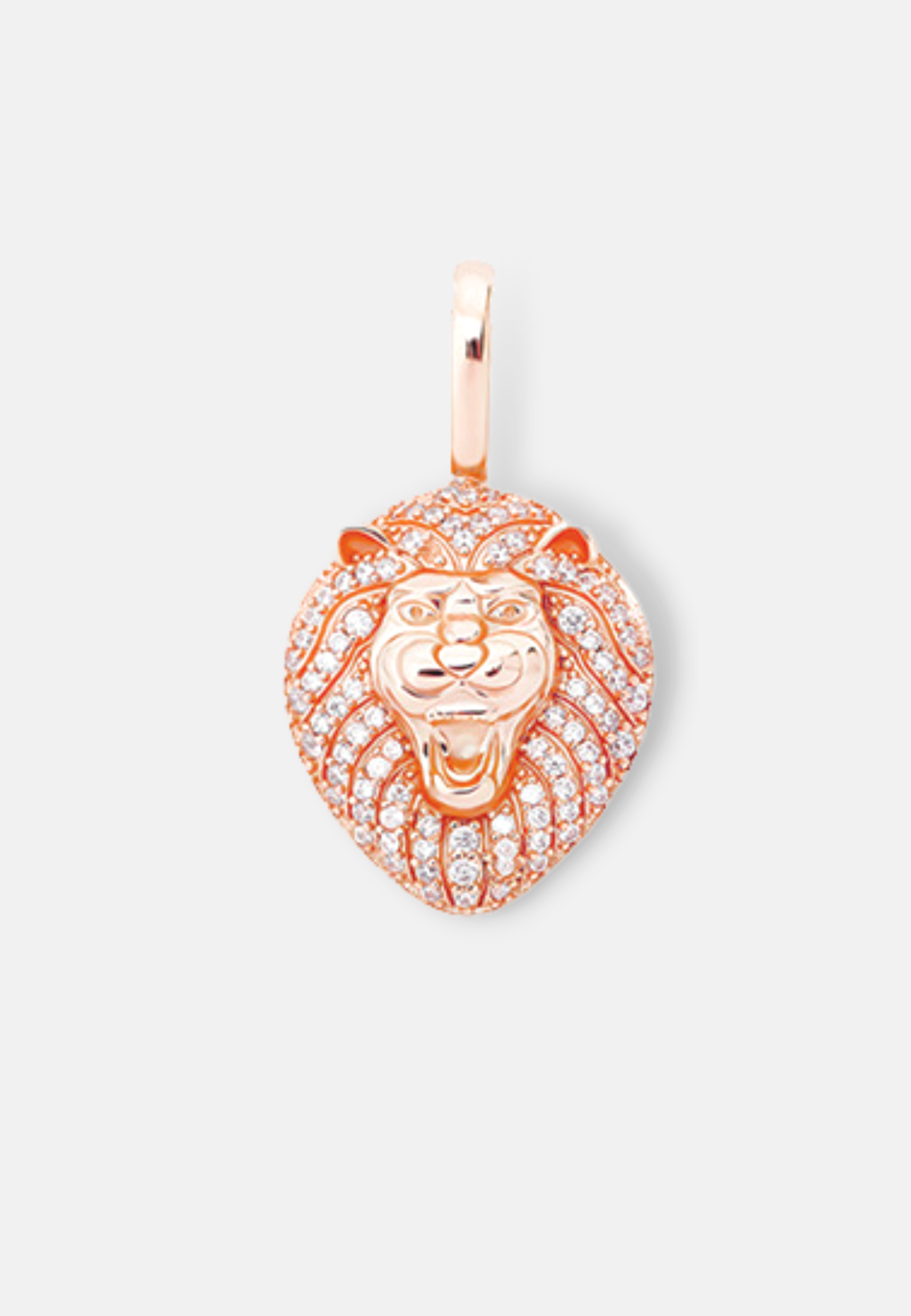 Hillenic Rose Gold 925 Lion Head Pendant