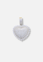Hillenic Silver Iced LUX Bubble Heart Pendant