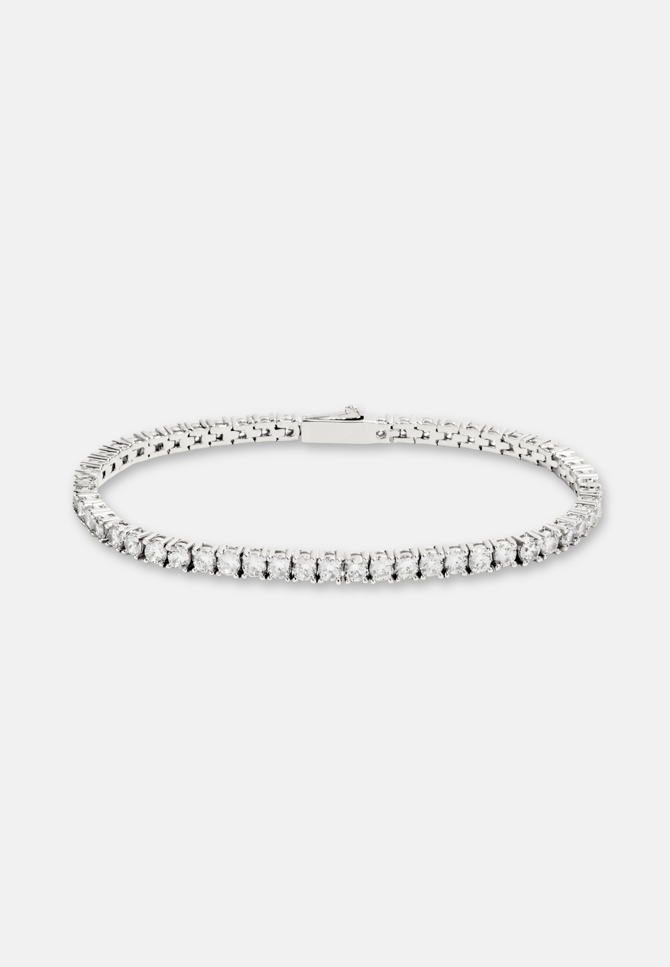 Hillenic 3mm Silver Classic Tennis Bracelet