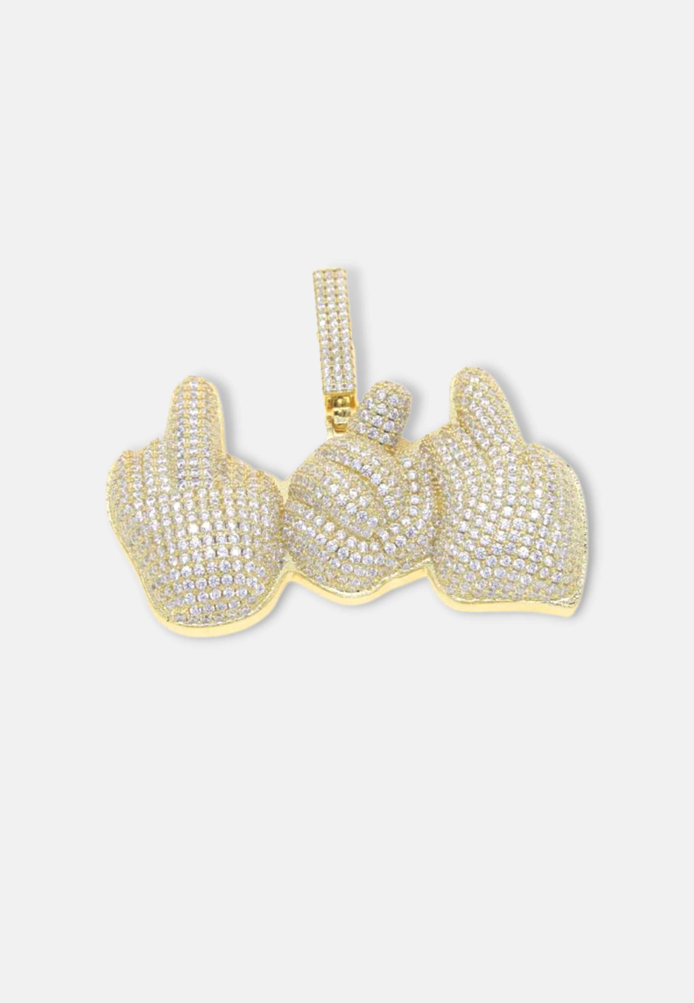 Hillenic Gold Triple Finger Pendant