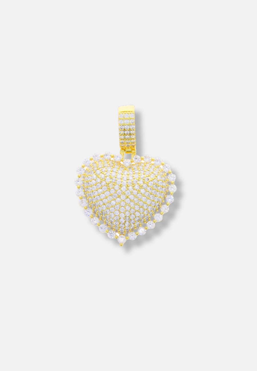 Hillenic Gold Iced LUX Bubble Heart Pendant