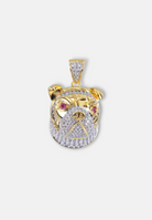 Hillenic Gold Bulldog Head Pendant