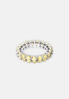 Hillenic Yellow Oval Iced Tennis Ring
