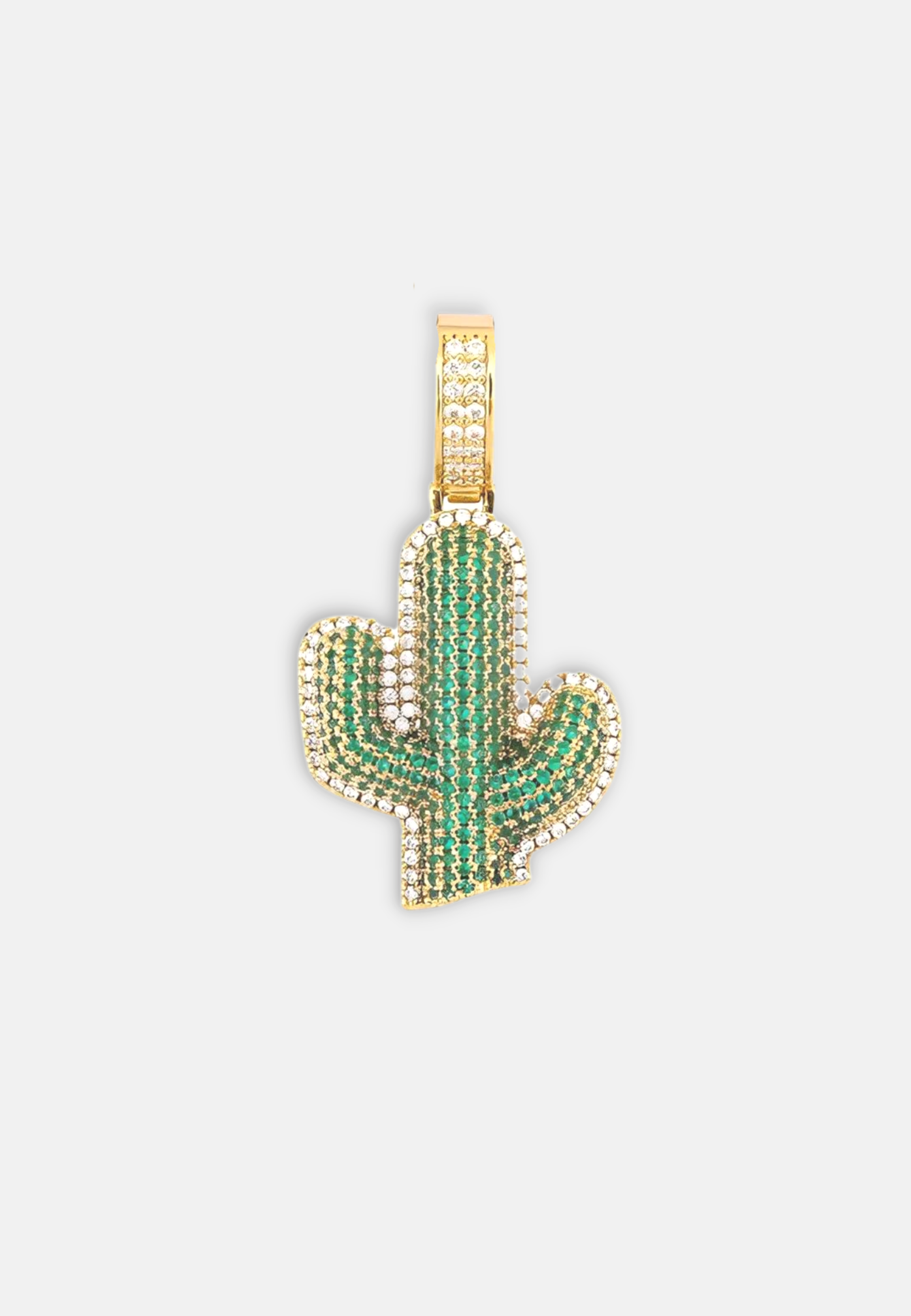 Hillenic Gold Zircon Cactus Pendant