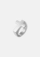 Hillenic Silver Plain Cross Ring