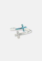 Hillenic Iced 925S Cross Ring