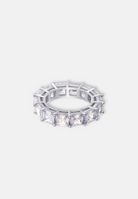 Hillenic Silver Square Iced Tennis Ring