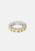 Hillenic Yellow Square Iced Tennis Ring