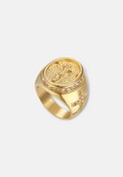 Hillenic Gold Jesus Crucifixion Statement Ring
