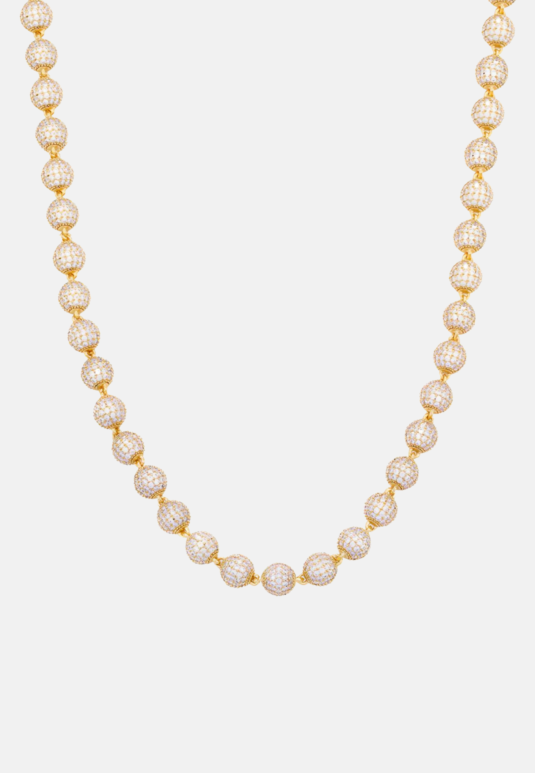 Hillenic Gold 8mm Iced Bead Chain