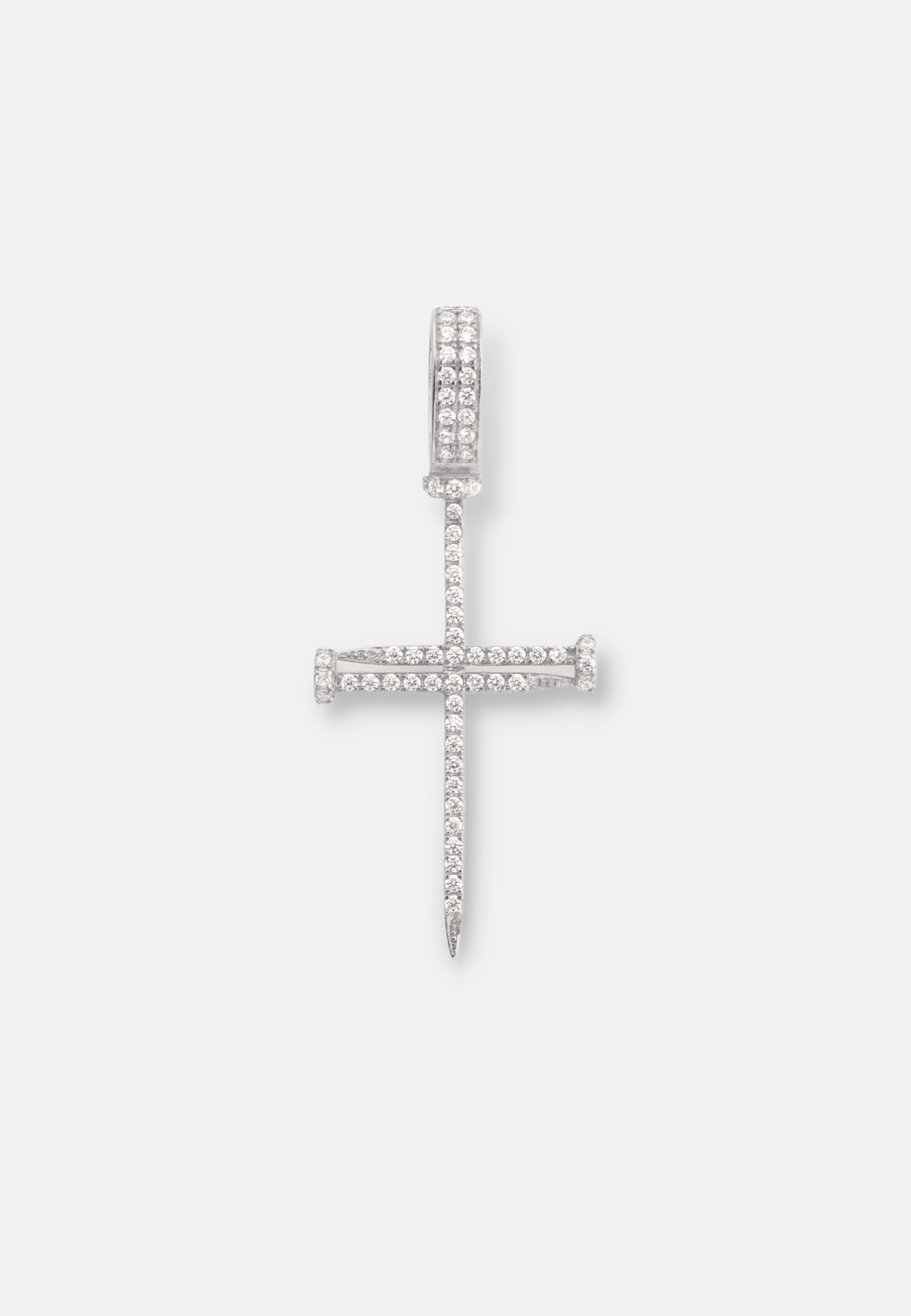 Hillenic Hillenic Iced Little Nail Cross Pendant