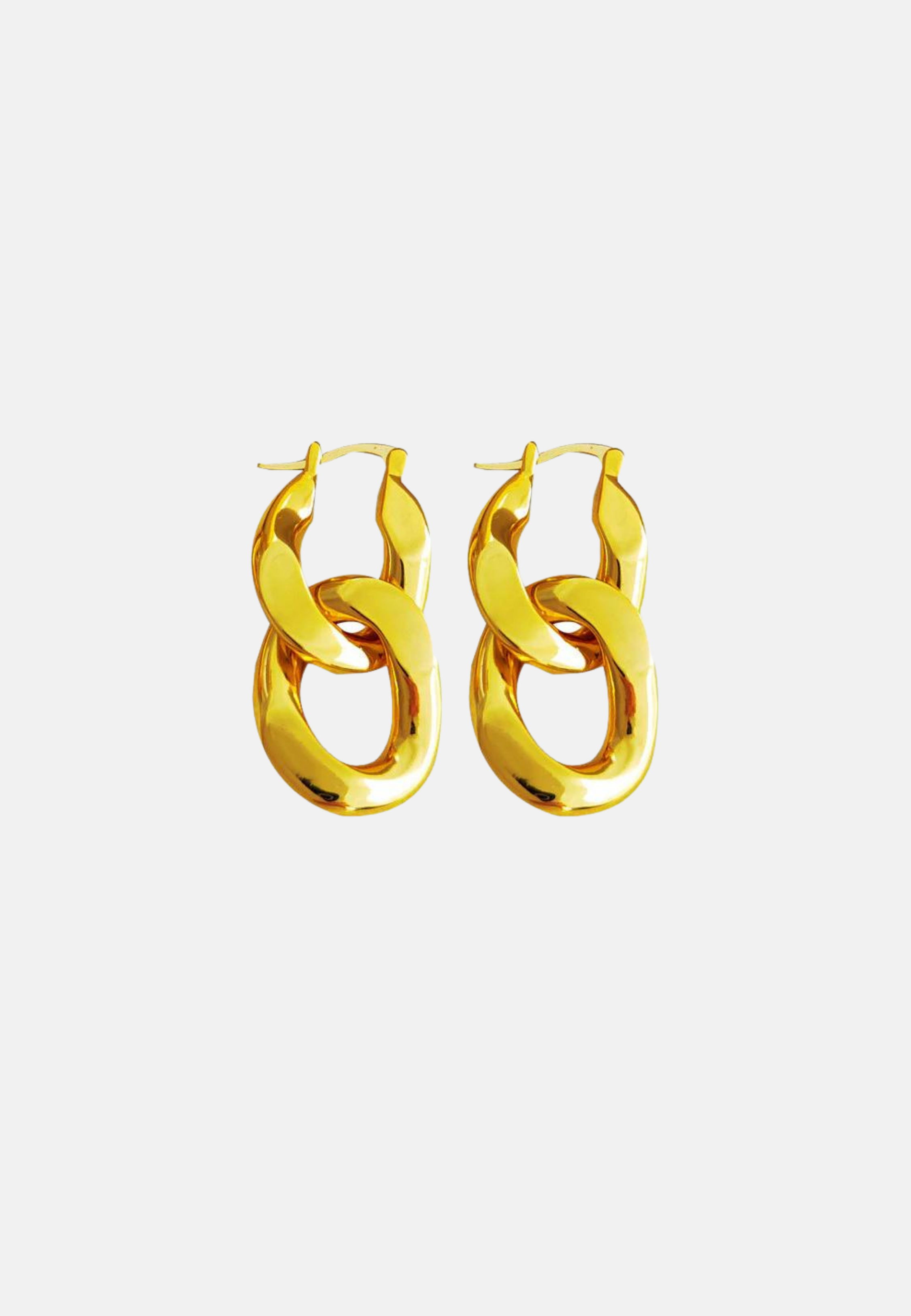 Hillenic Gold Cuban Link Earrings