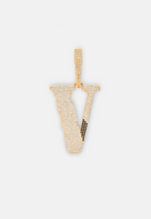 Hillenic Gold Iced Big V Pendant