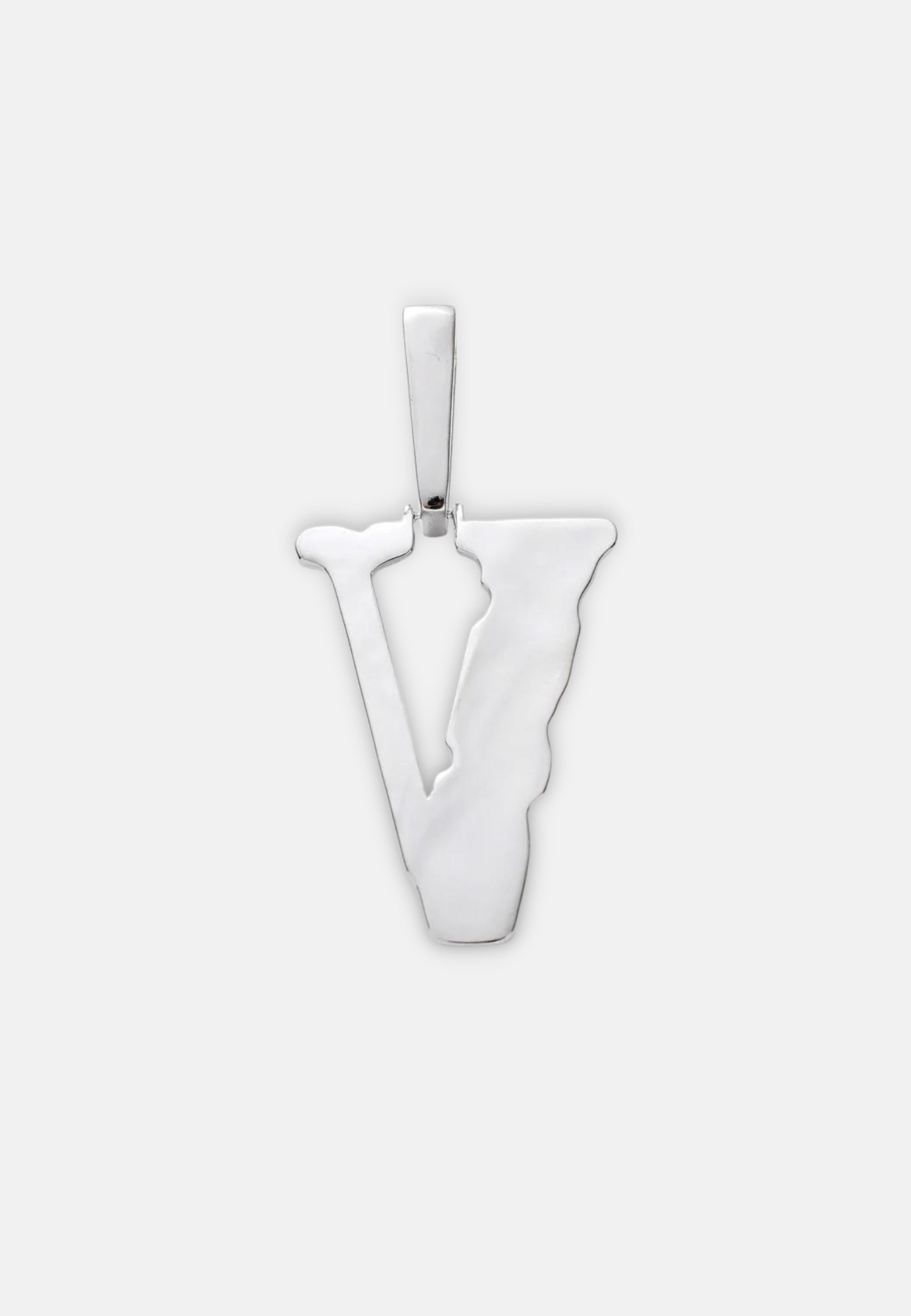 Hillenic Silver Big V Pendant, back side