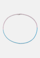 Hillenic 4mm Blue & Pink Tennis Chain