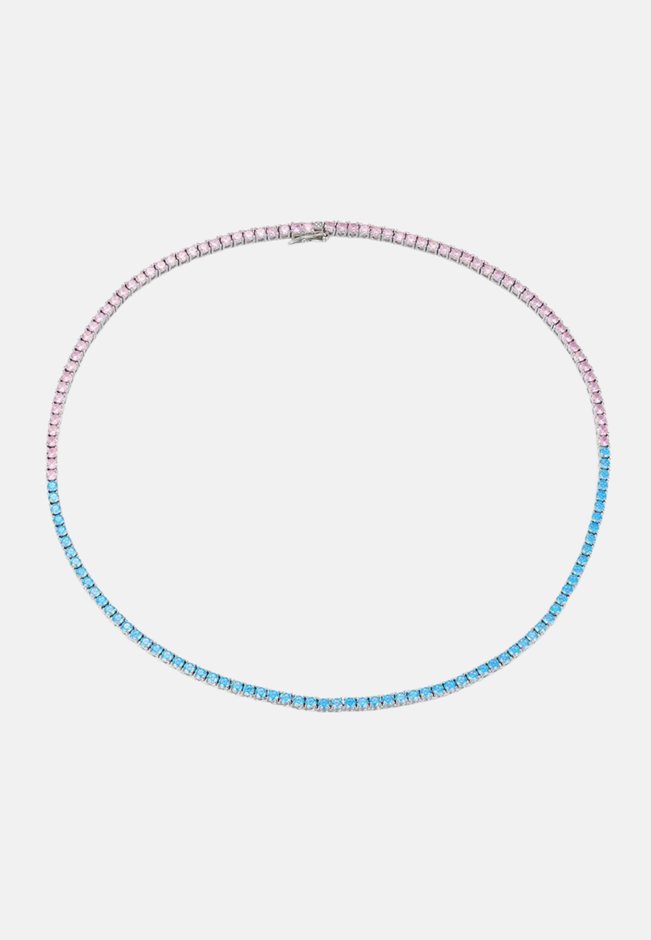 Hillenic 4mm Blue & Pink Tennis Chain