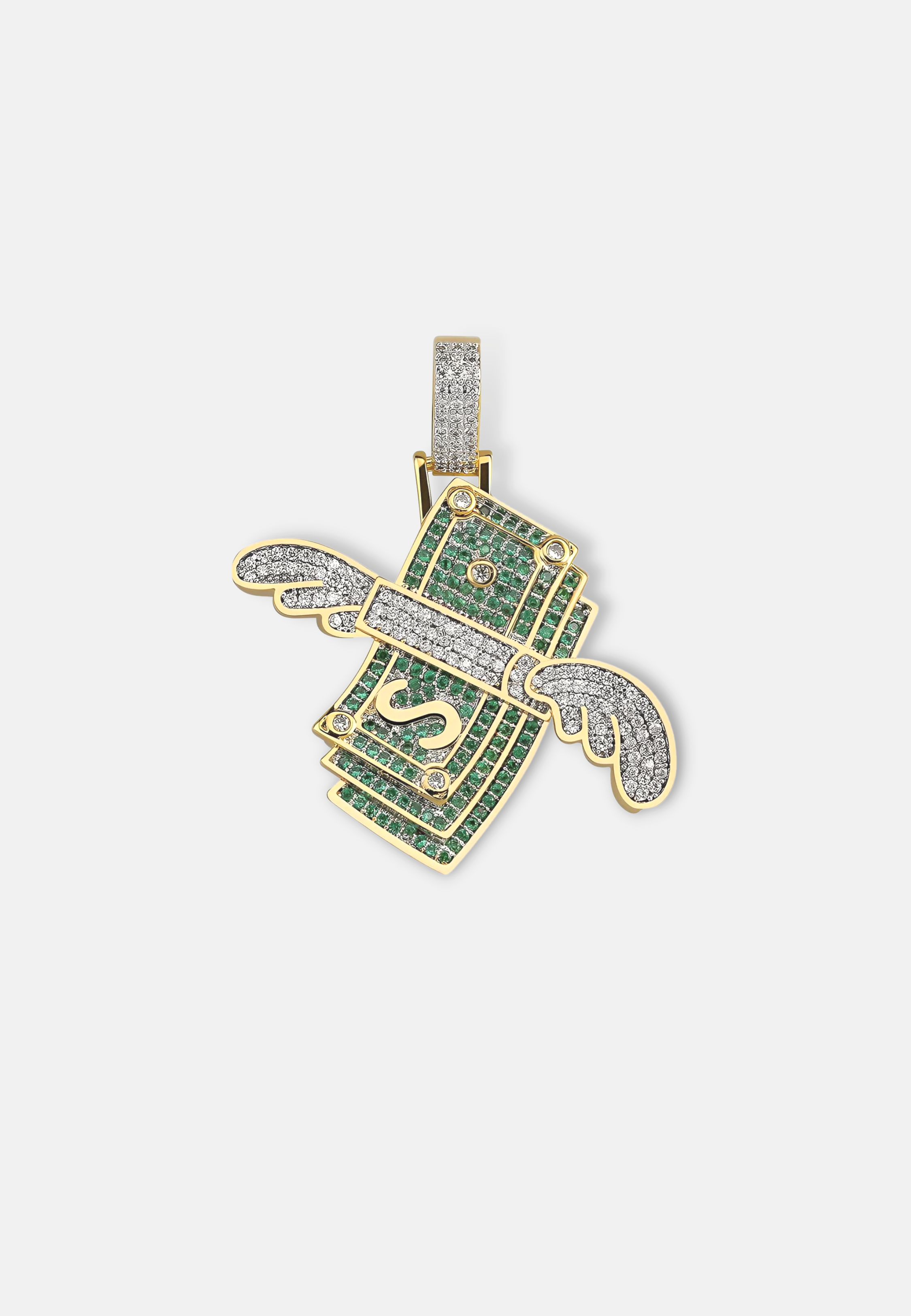 Hillenic Flying Dollar Bills Pendant