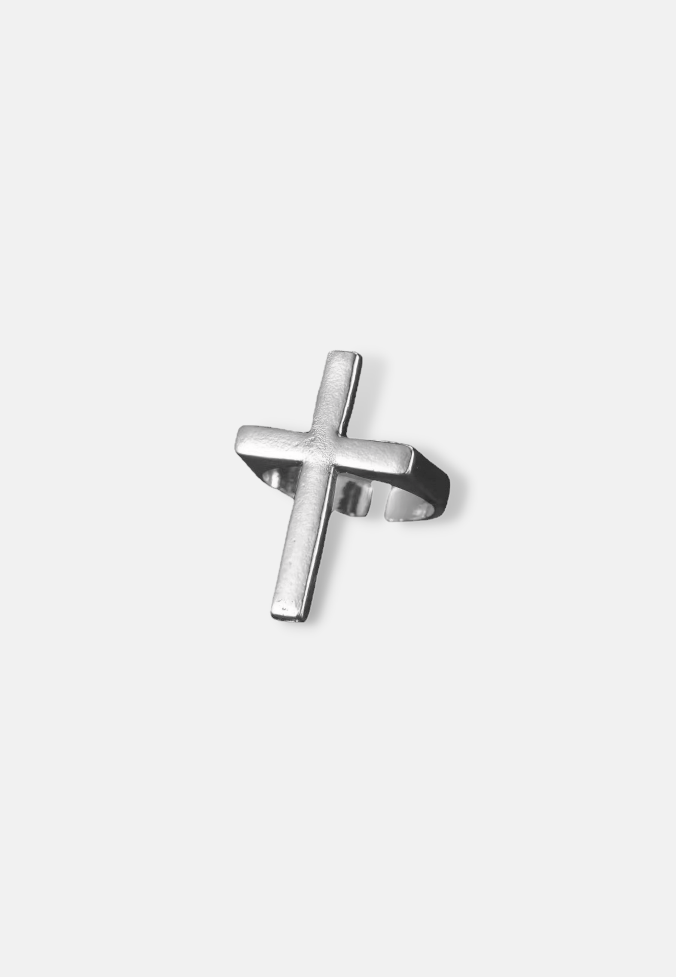 Hillenic Silver Classic Plain Cross Ring