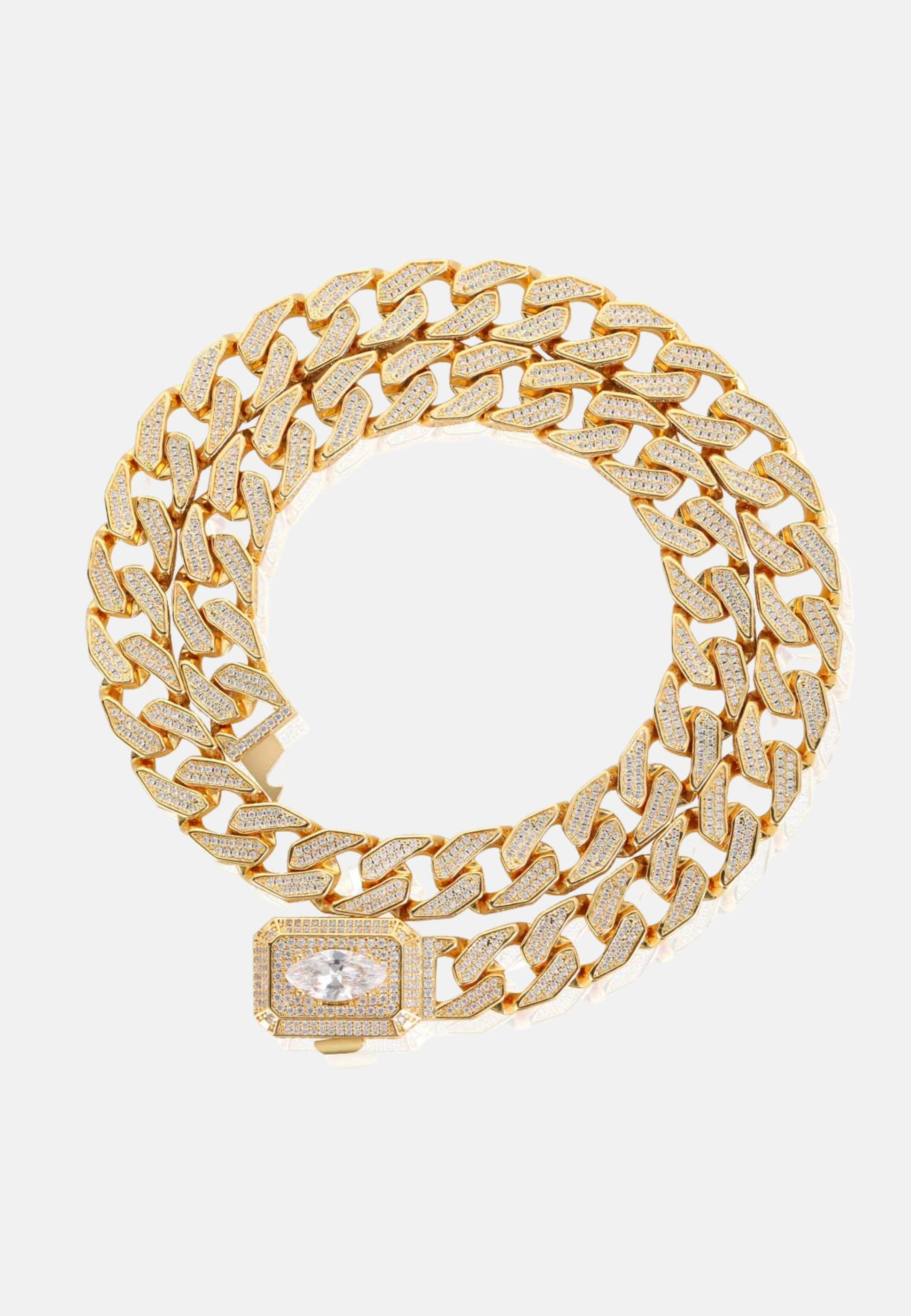 Hillenic Gold 12mm Galaxy Cuban Link Chain