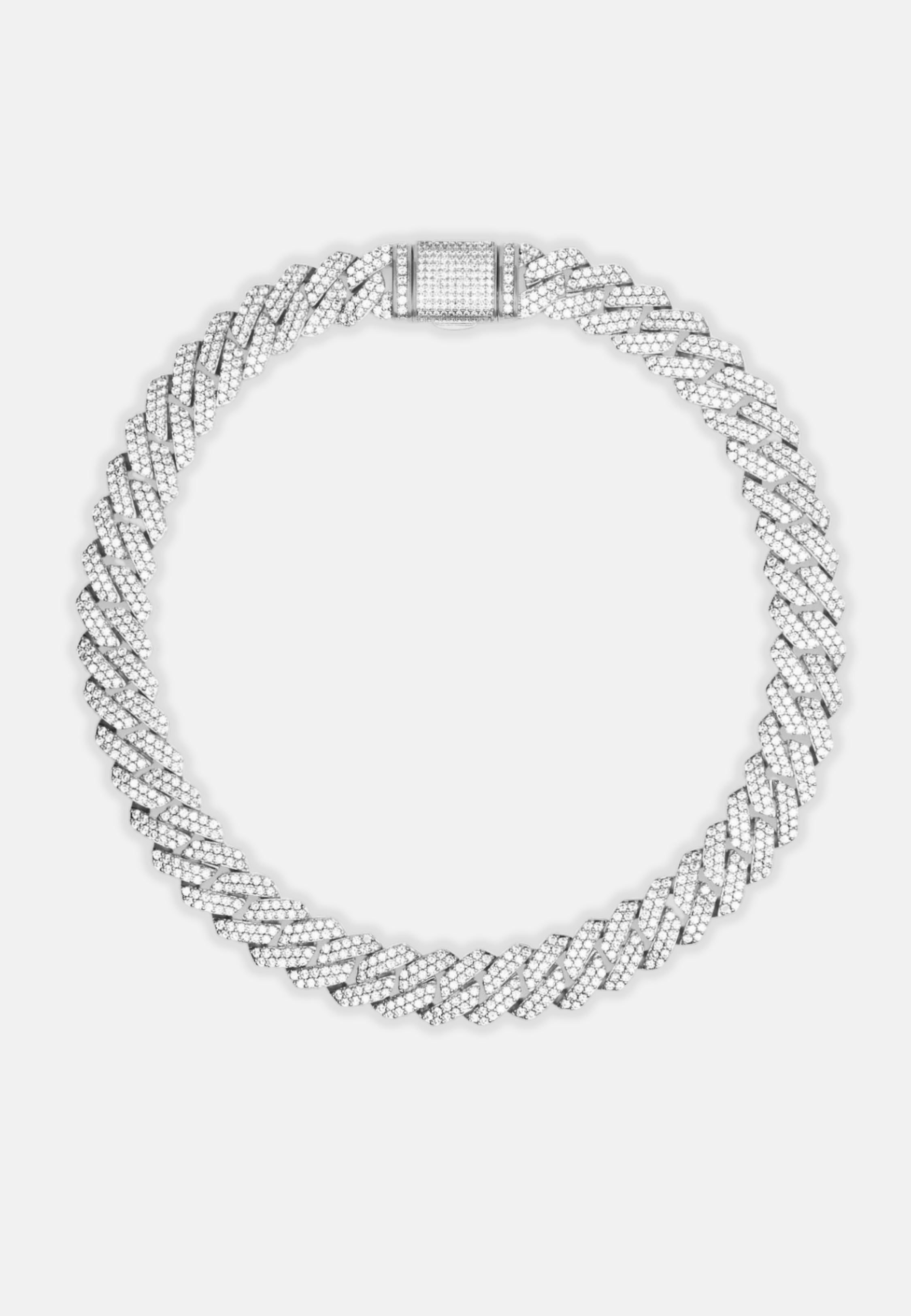 Hillenic Silver 14mm Iced Cuban Link Chain