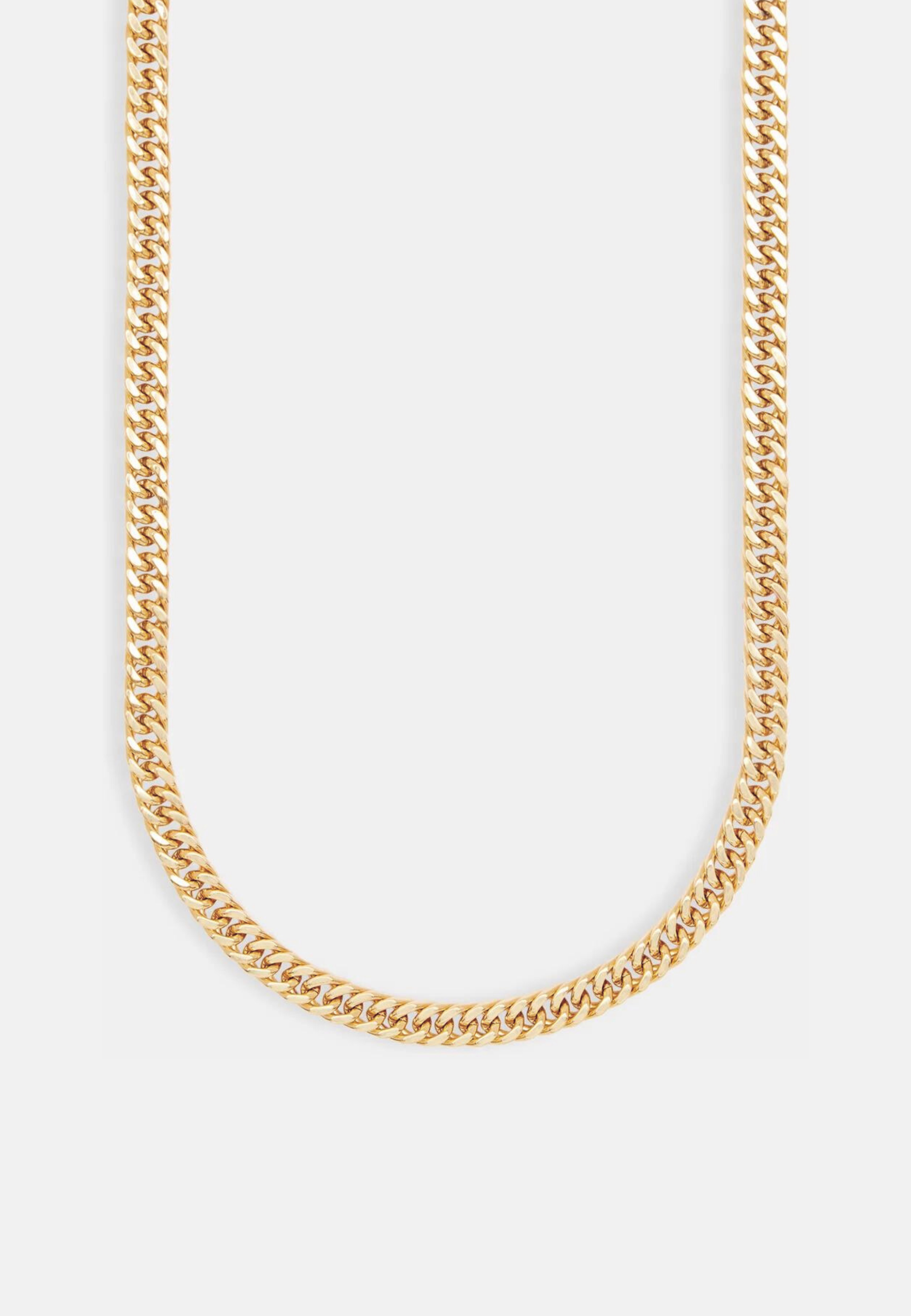 6mm Square Cuban Chain - Gold