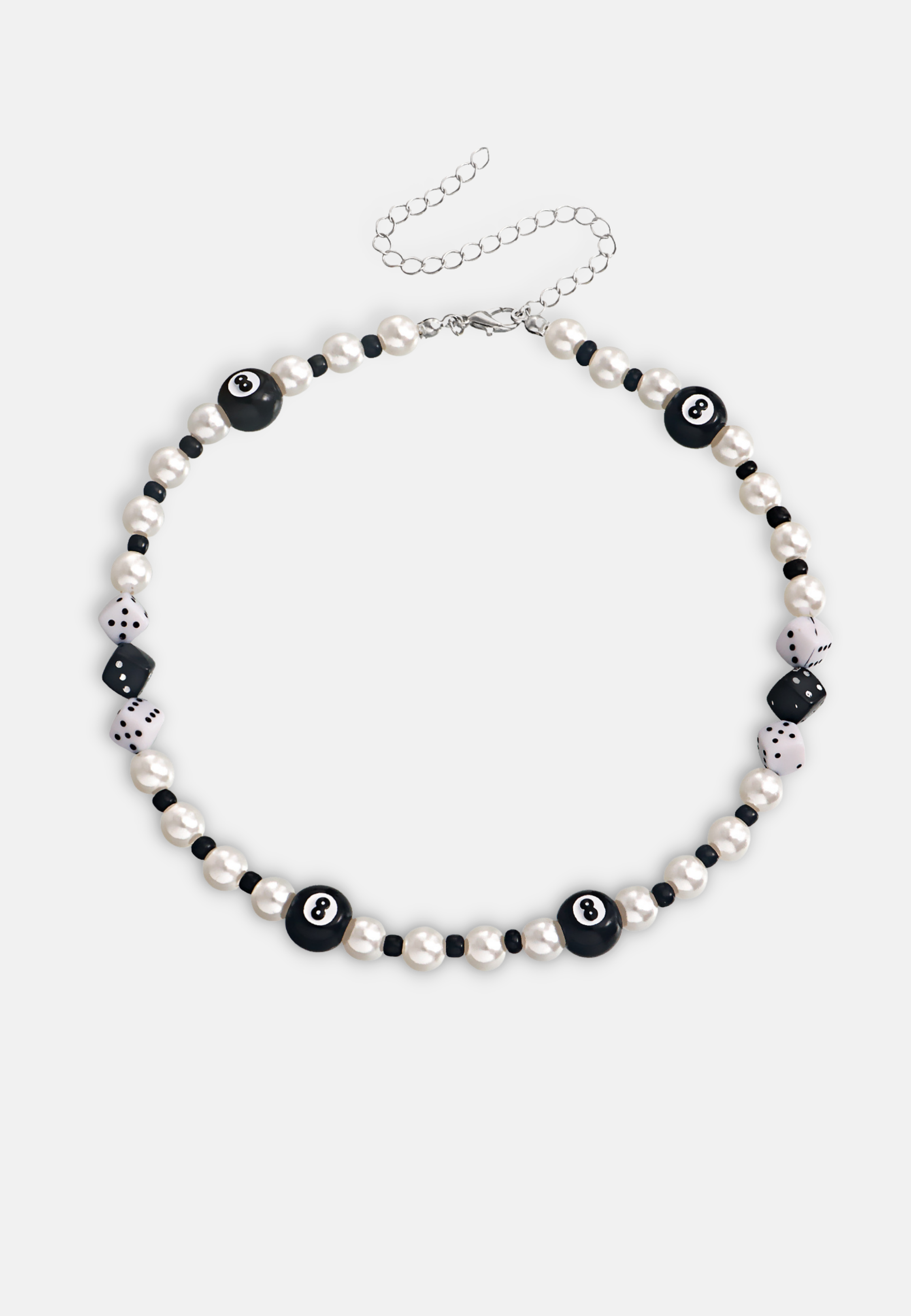 Hillenic Dice-Billiards Pearl Necklace