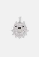 Hillenic Silver Spiked Bulldog Head Pendant