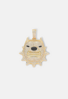 Hillenic Gold Spiked Bulldog Head Pendant