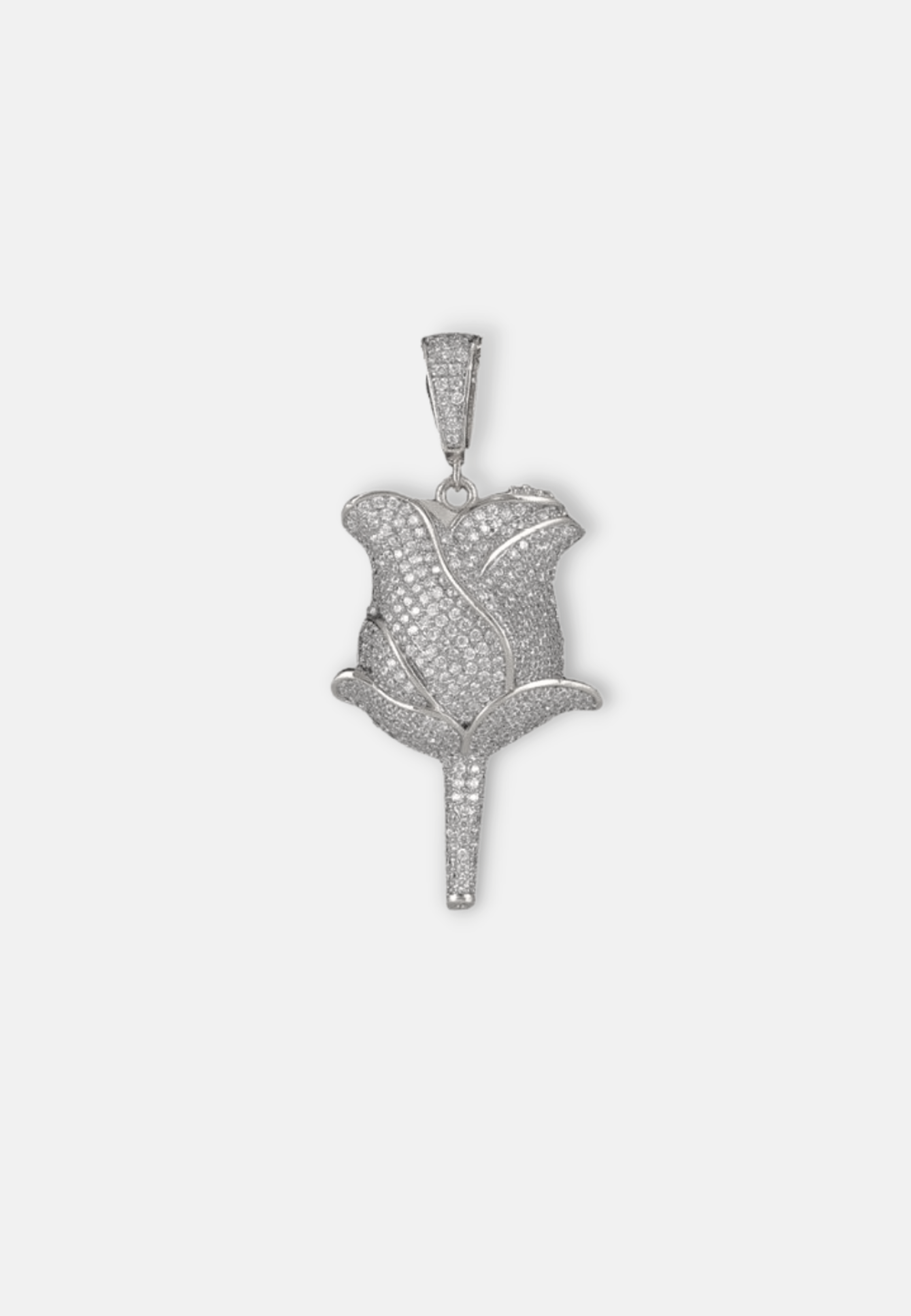 Hillenic Silver Rose Flower Pendant