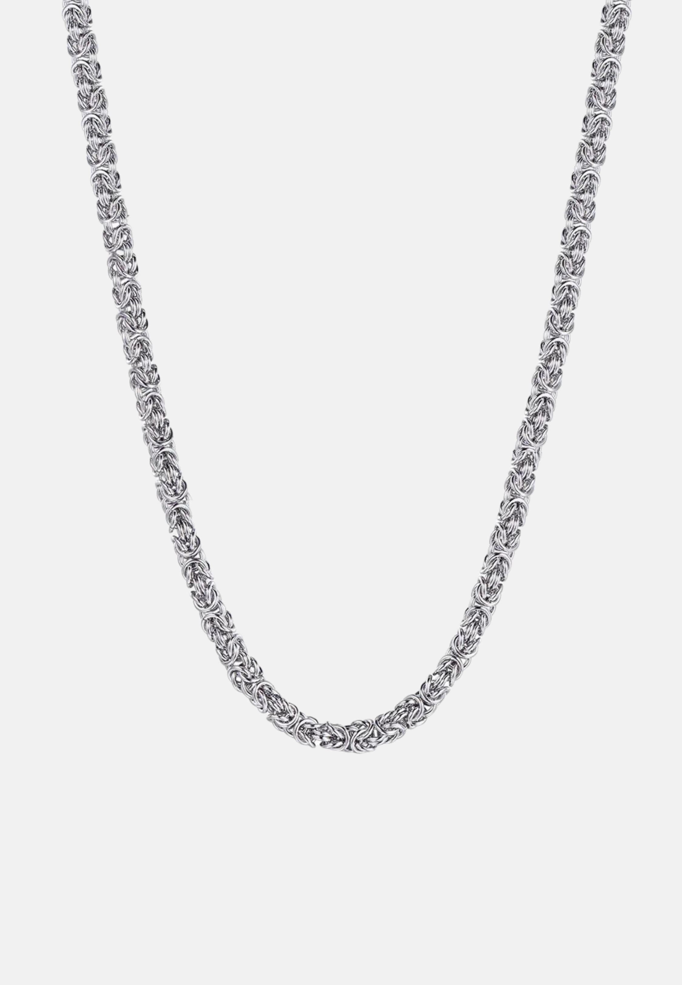 Hillenic Silver Plain Buckle Chain