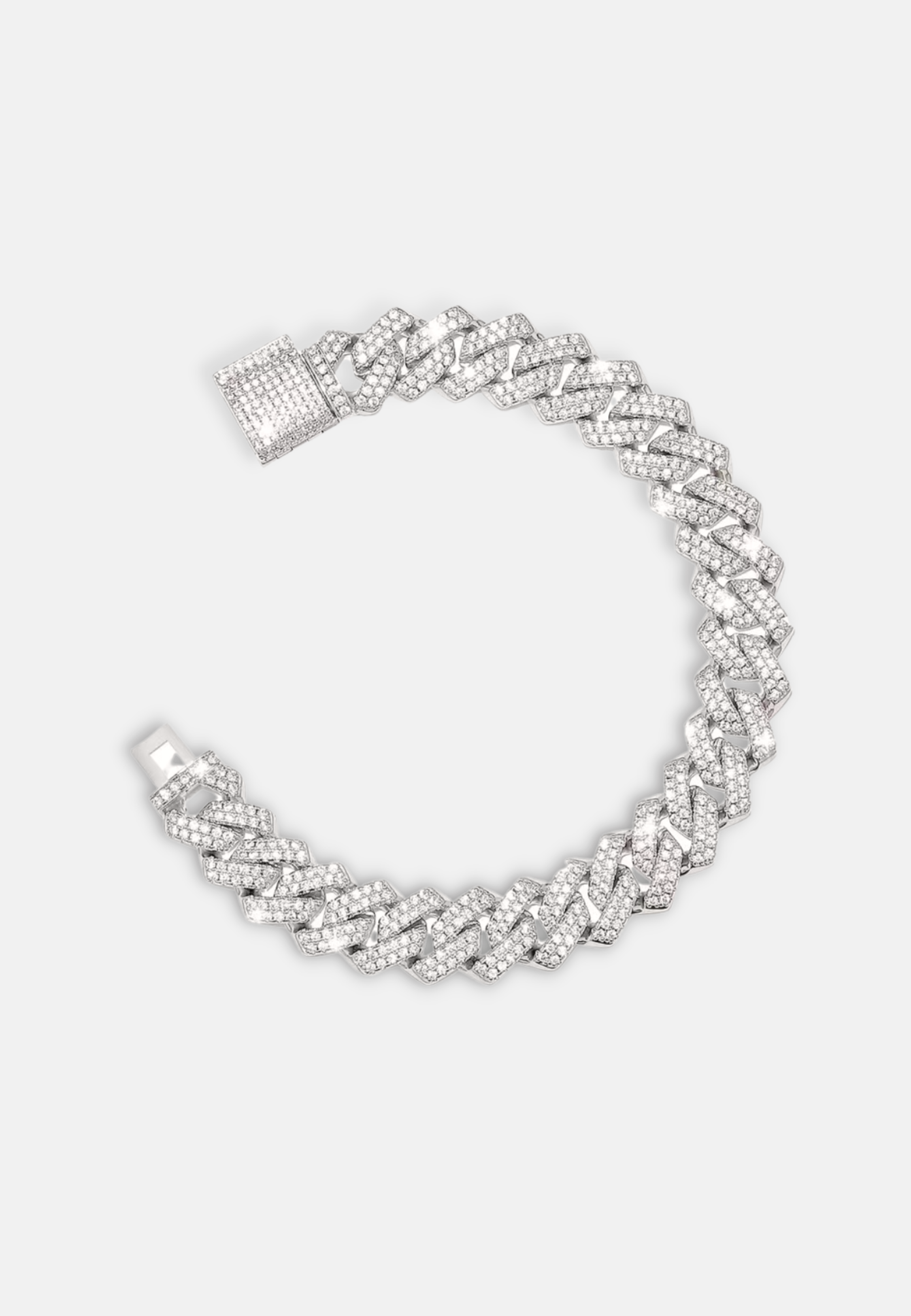 Hillenic 10mm Prong Cuban Bracelet - Silver