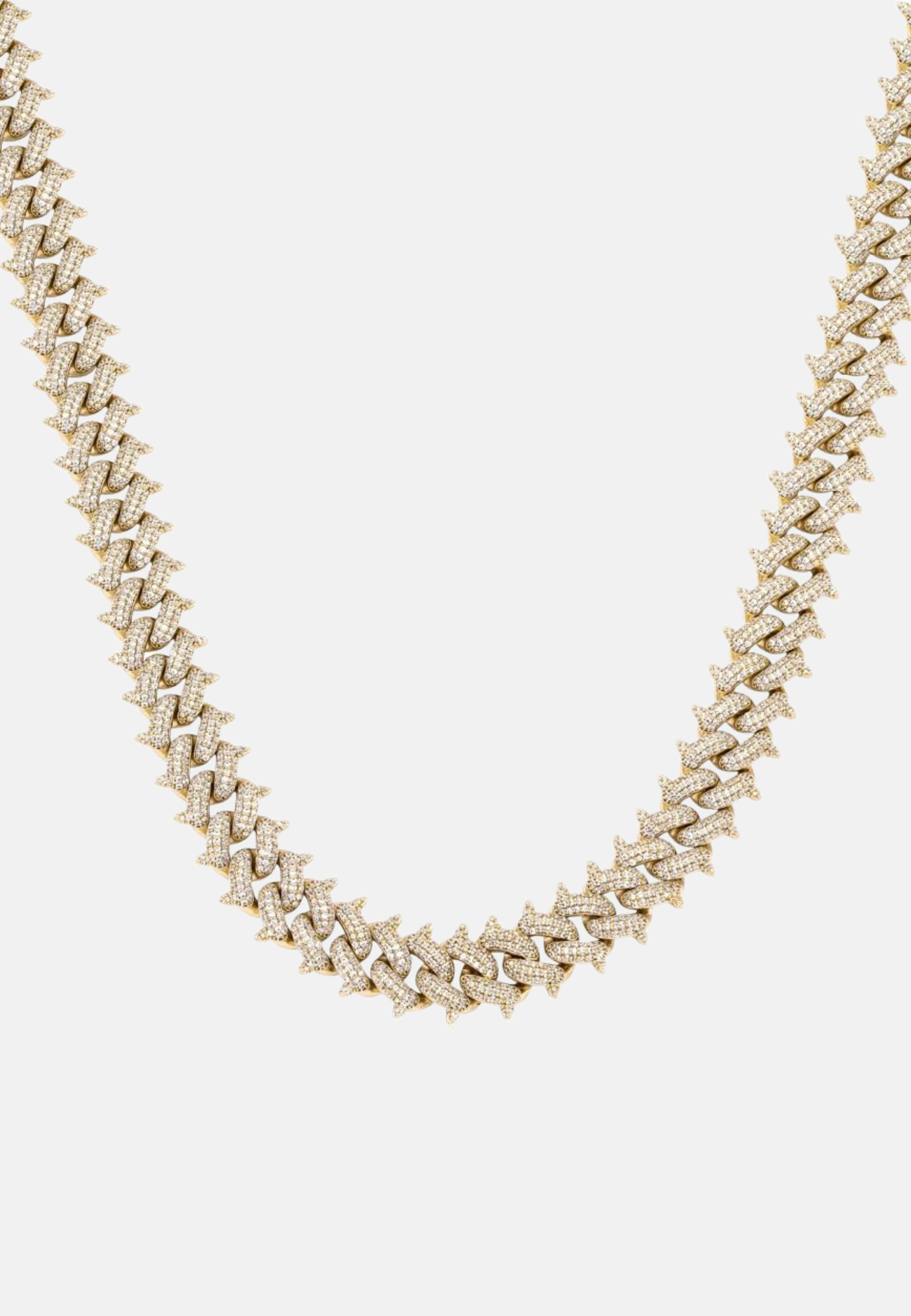 Hillenic Gold 14mm Spiked Prong Chain