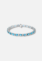 Hillenic Aquamarine Oval Cut Tennis Bracelet