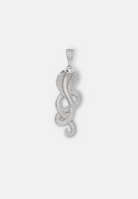 Hillenic Silver Iced Snake Pendant