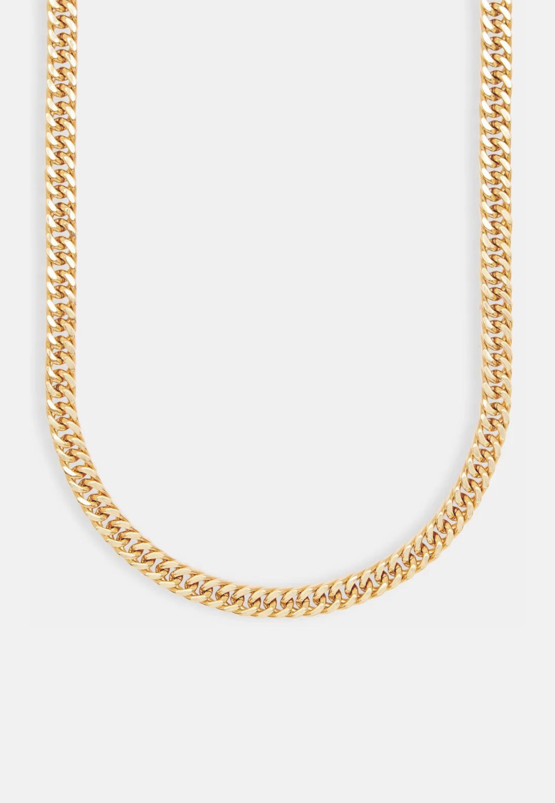 9mm Square Cuban Chain - Gold
