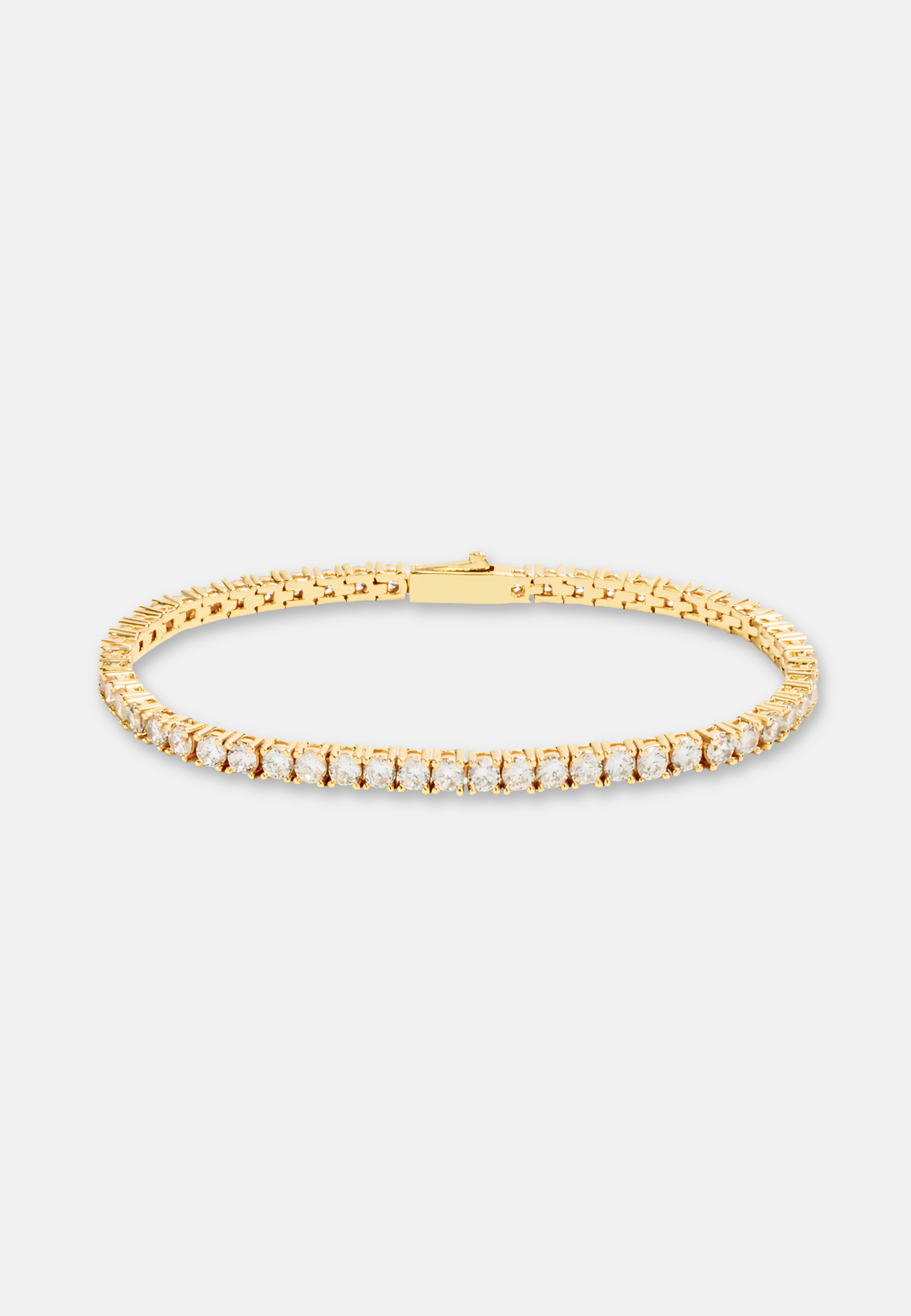 Hillenic 3mm Gold Classic Tennis Bracelet
