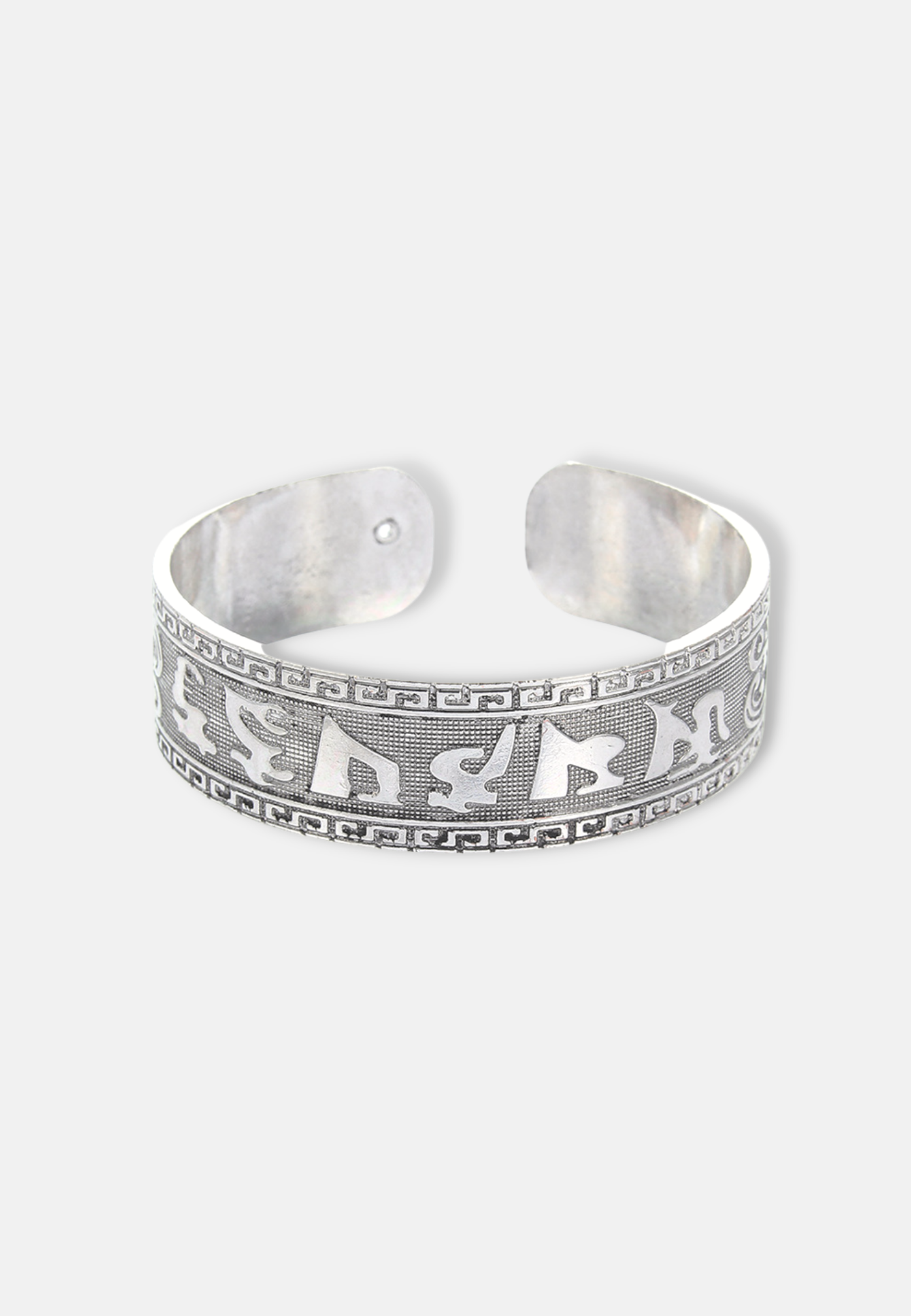 Hillenic ANTIQUE OPEN BANGLE - RUNES