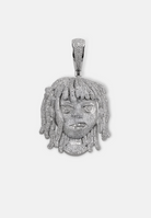 Hillenic Dreaded Rapper Head Pendant, pendant only