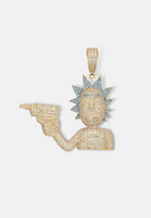 Hillenic Gold Iced Rick Pendant