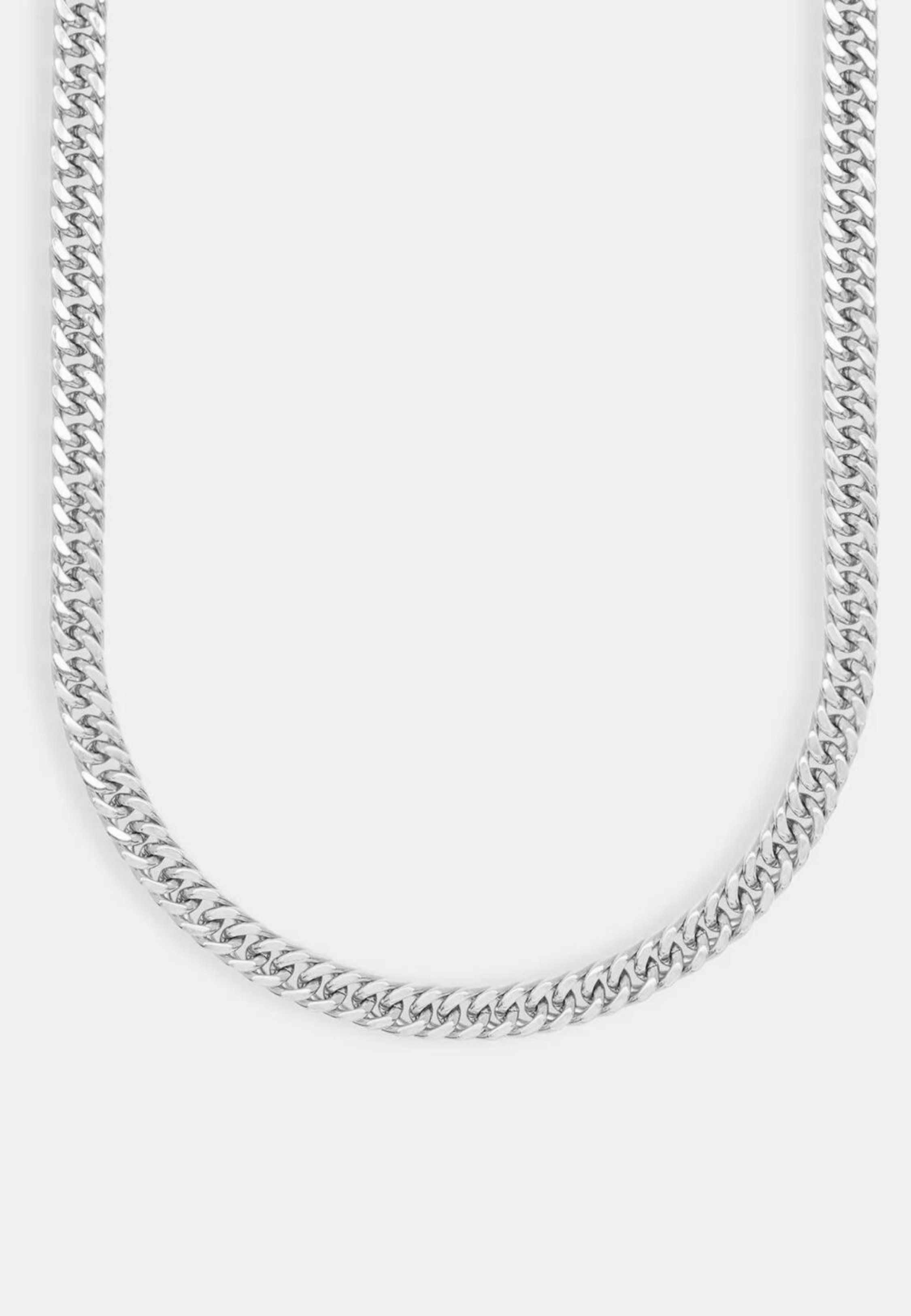 13mm Square Cuban Chain - Silver