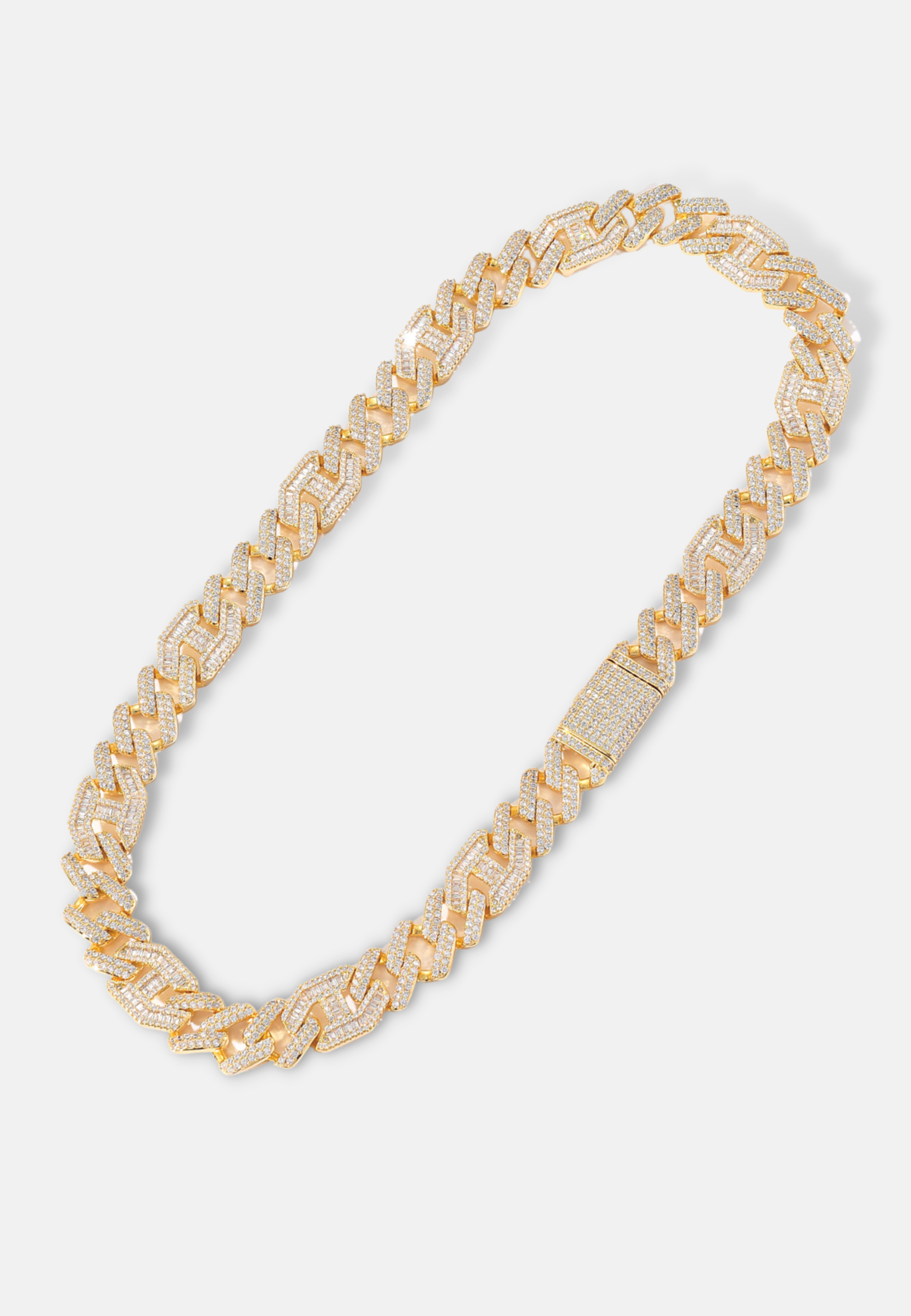 Hillenic Gold 15mm Prong Cuban & Pig Nose Chain