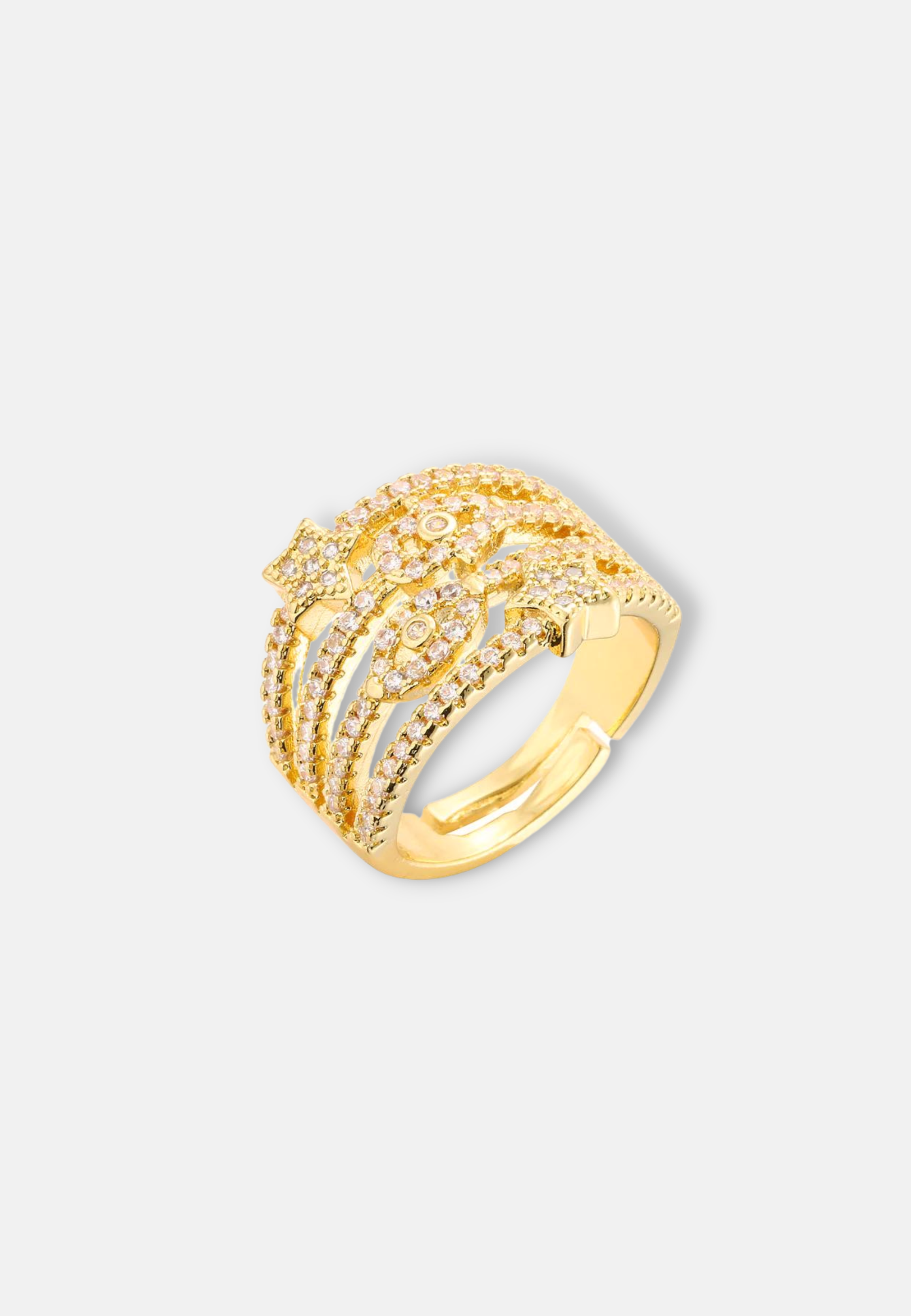 Hillenic Egypt Gold Adjustable Ring