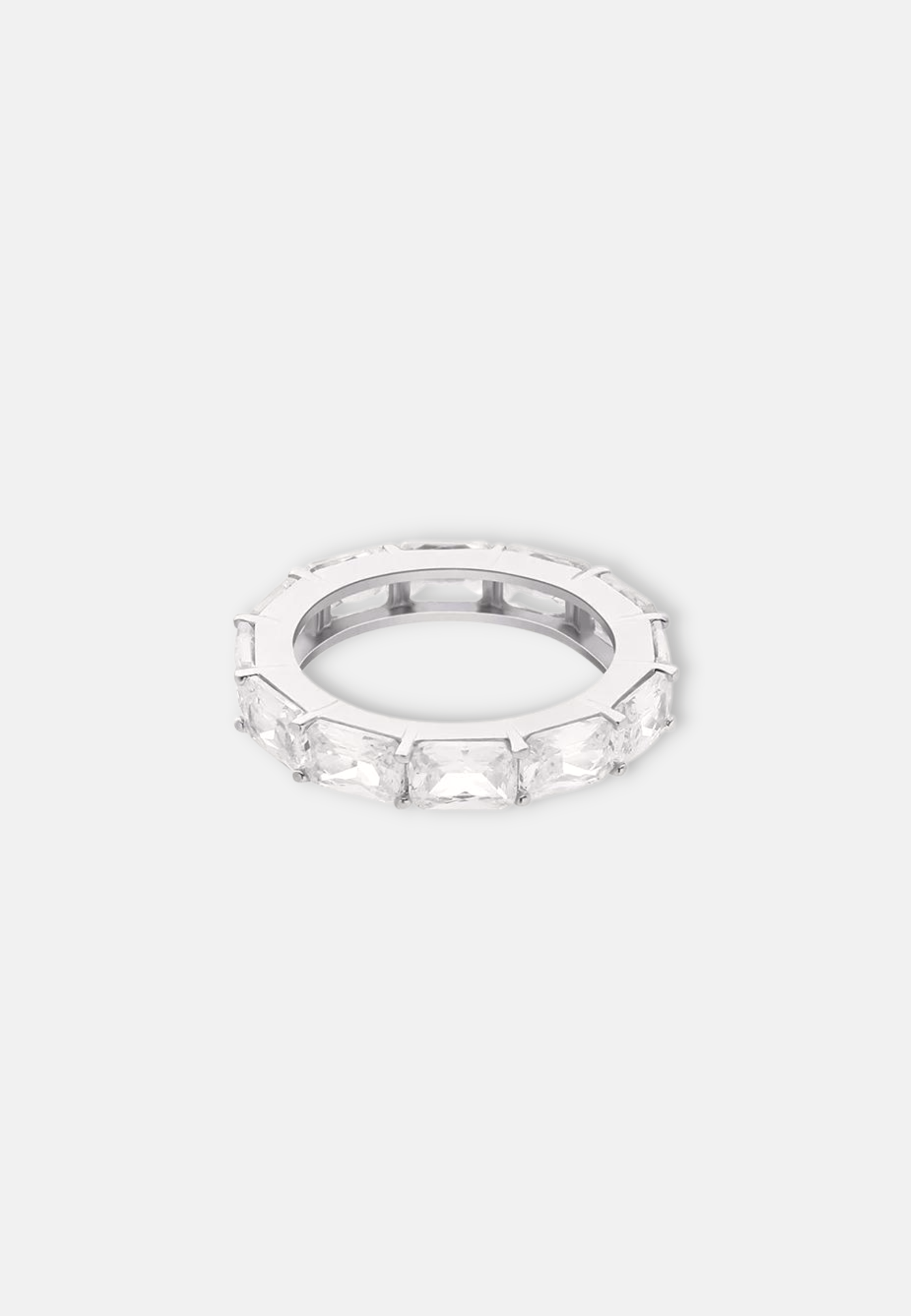 Hillenic Silver Square Baguette Ring