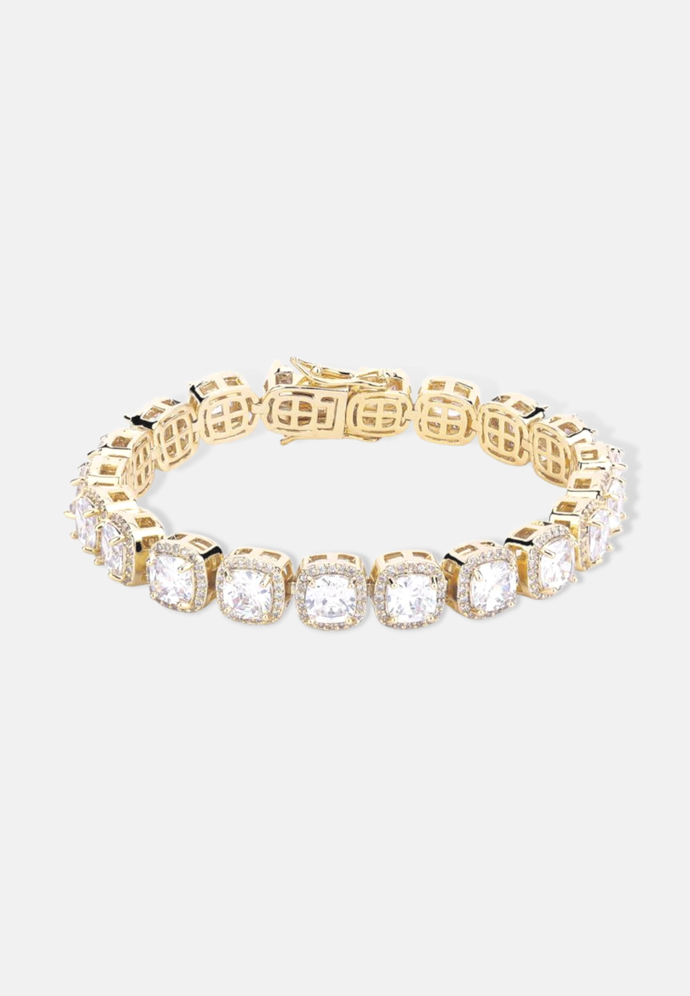 Hillenic Gold 12mm Square Tennis Bracelet