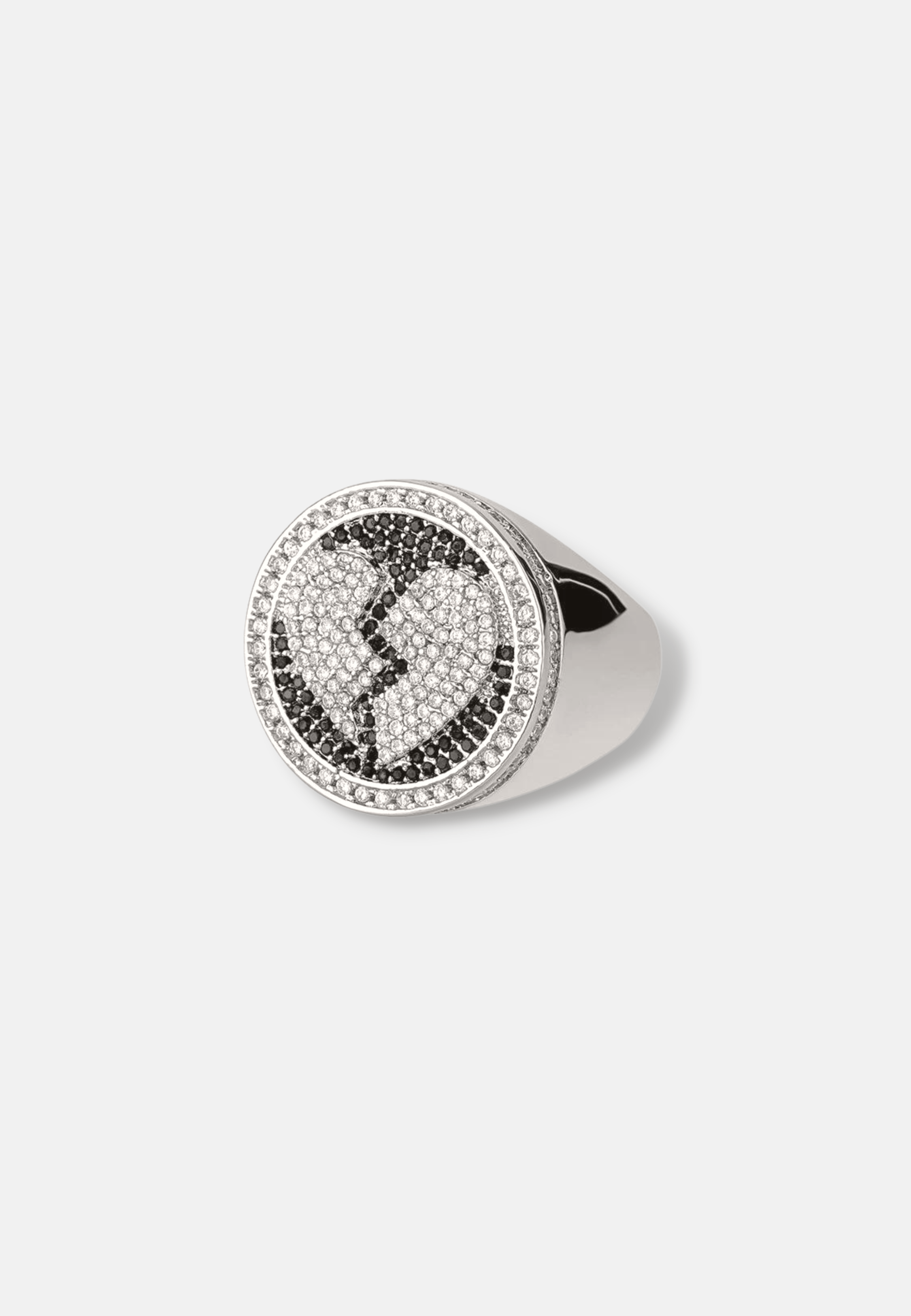 Hillenic Silver Heart Break Ring