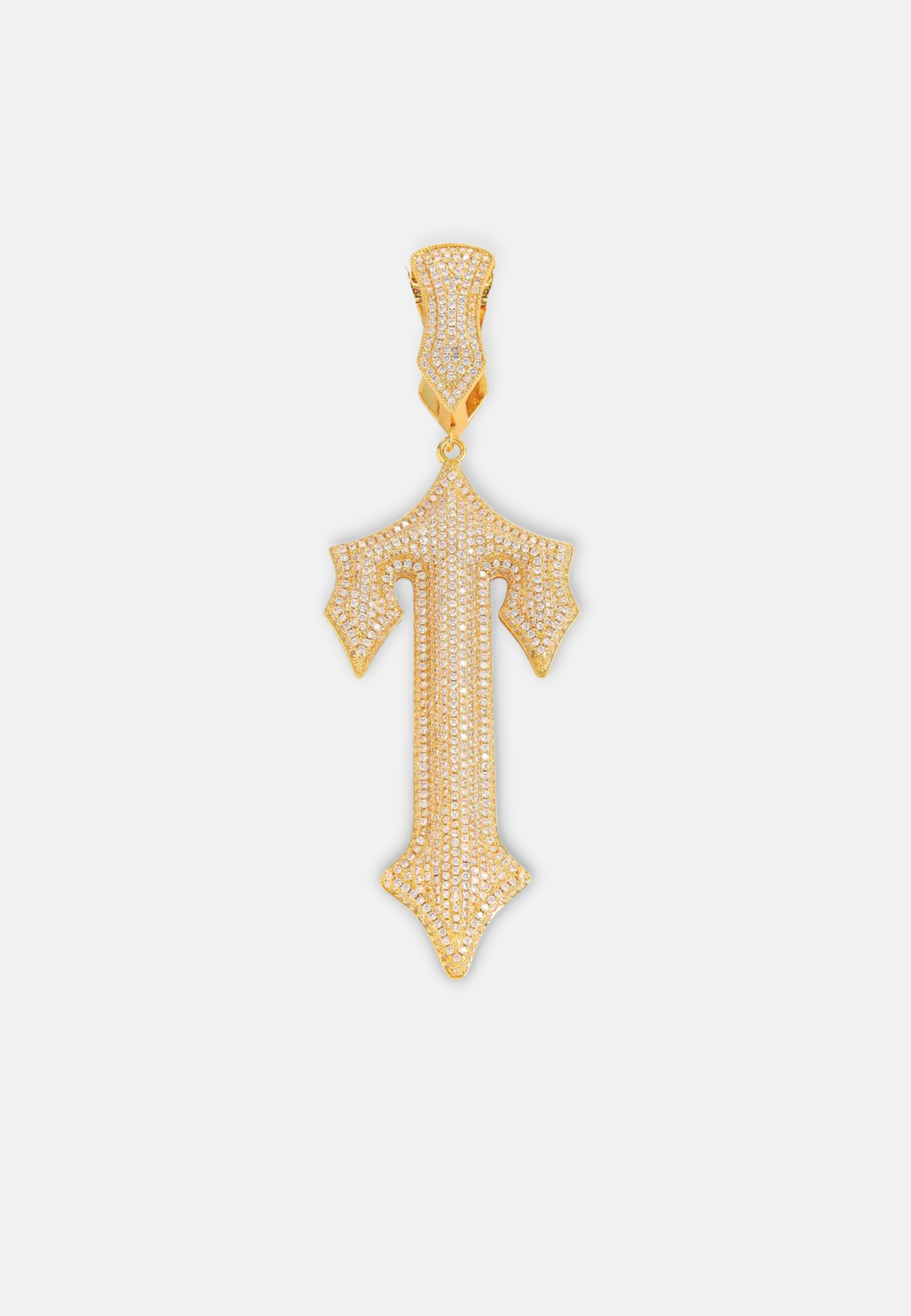 Hillenic Gold Trap Cross Pendant