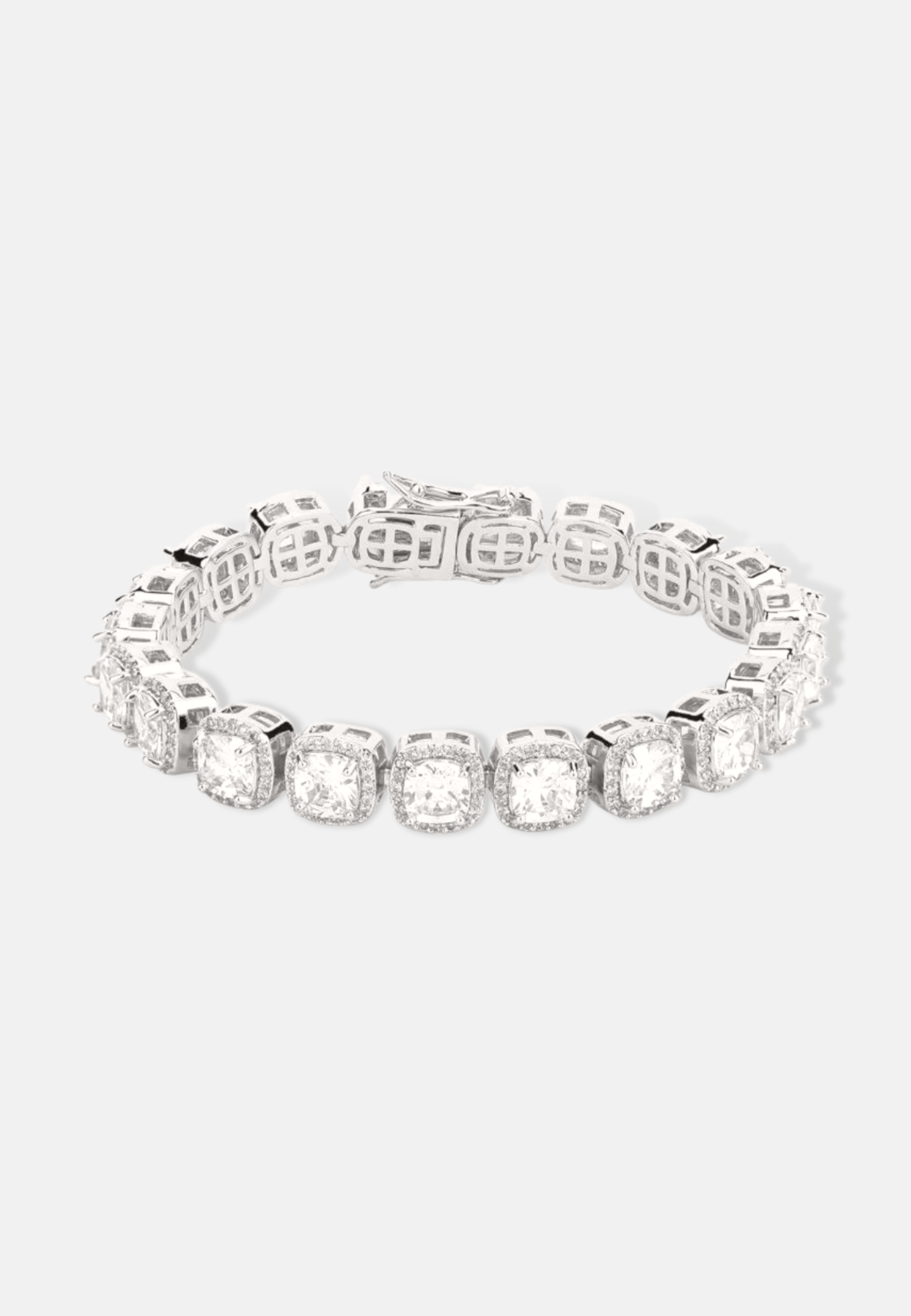 Hillenic Silver 12mm Square Tennis Bracelet