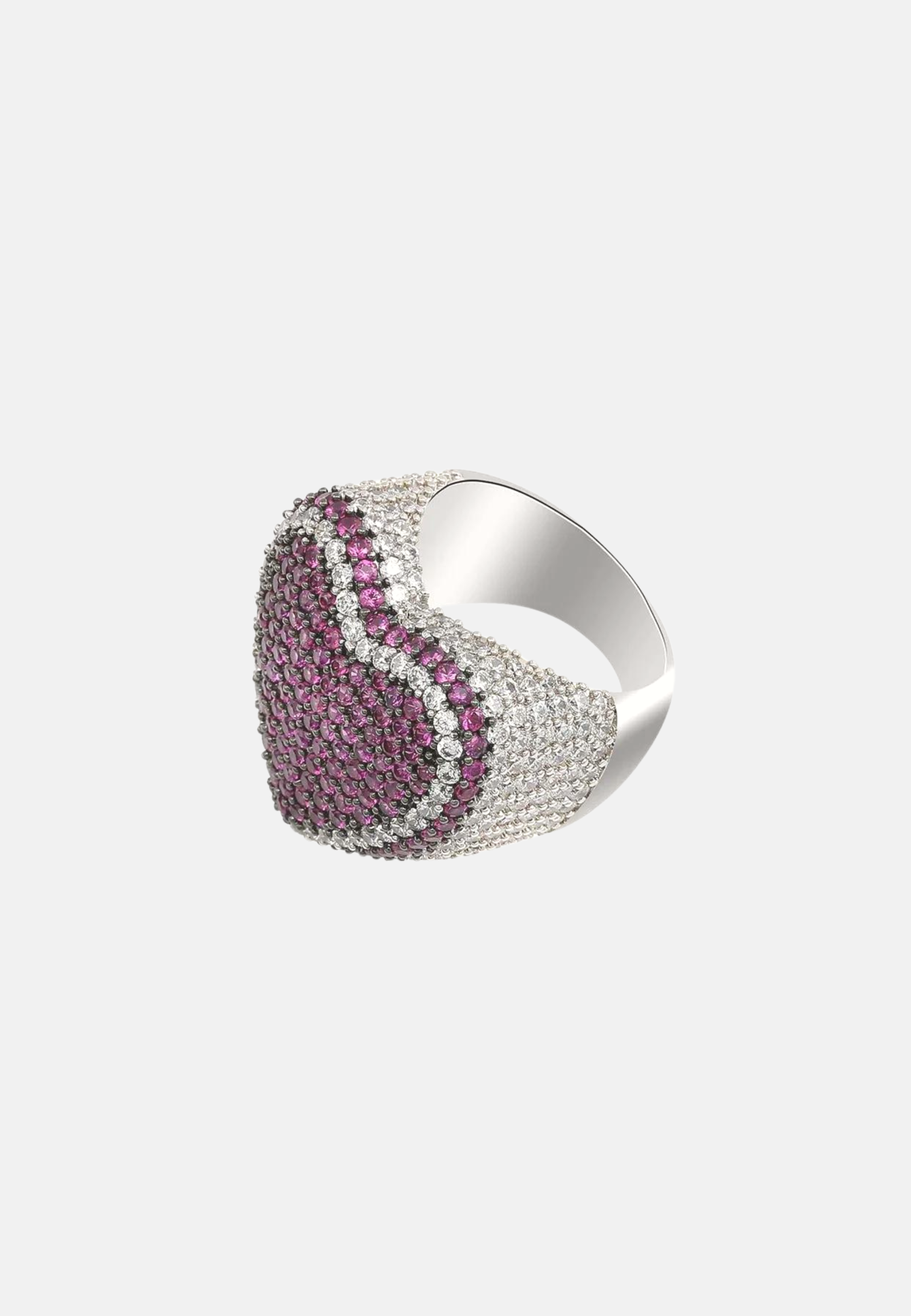 HIllenic Purple Premium Iced Heart Ring